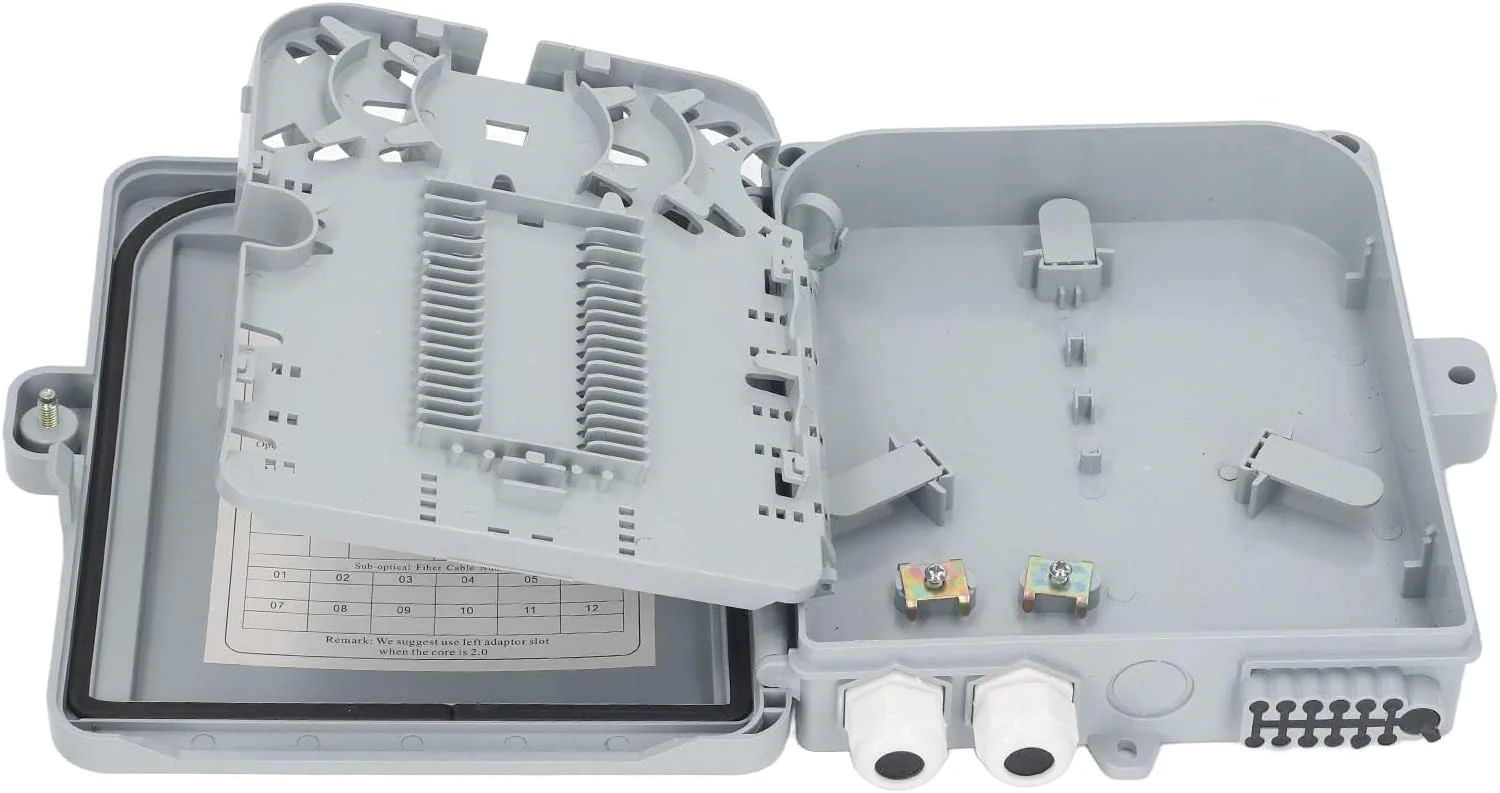 جعبه تقسیم فیبر نوری 12 هسته ای ضد آب برای SC FC PLC
