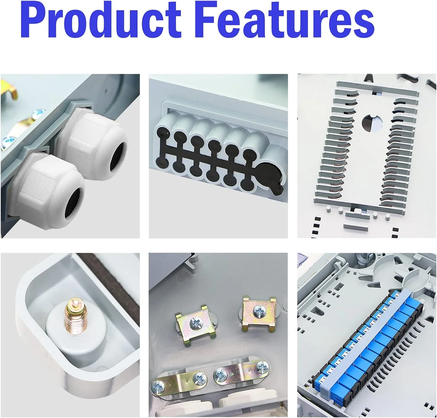 جعبه تقسیم فیبر نوری FTTH 12 هسته ای، جعبه تقسیم فیبر 12 پورت IP65، برای اتصال و سیم پیچی فیبر نوری داخلی و خارجی