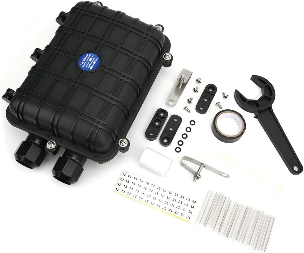 جعبه اتصال فیبر نوری افقی 1 ورودی 1 خروجی IP68 ضد آب Leunlee