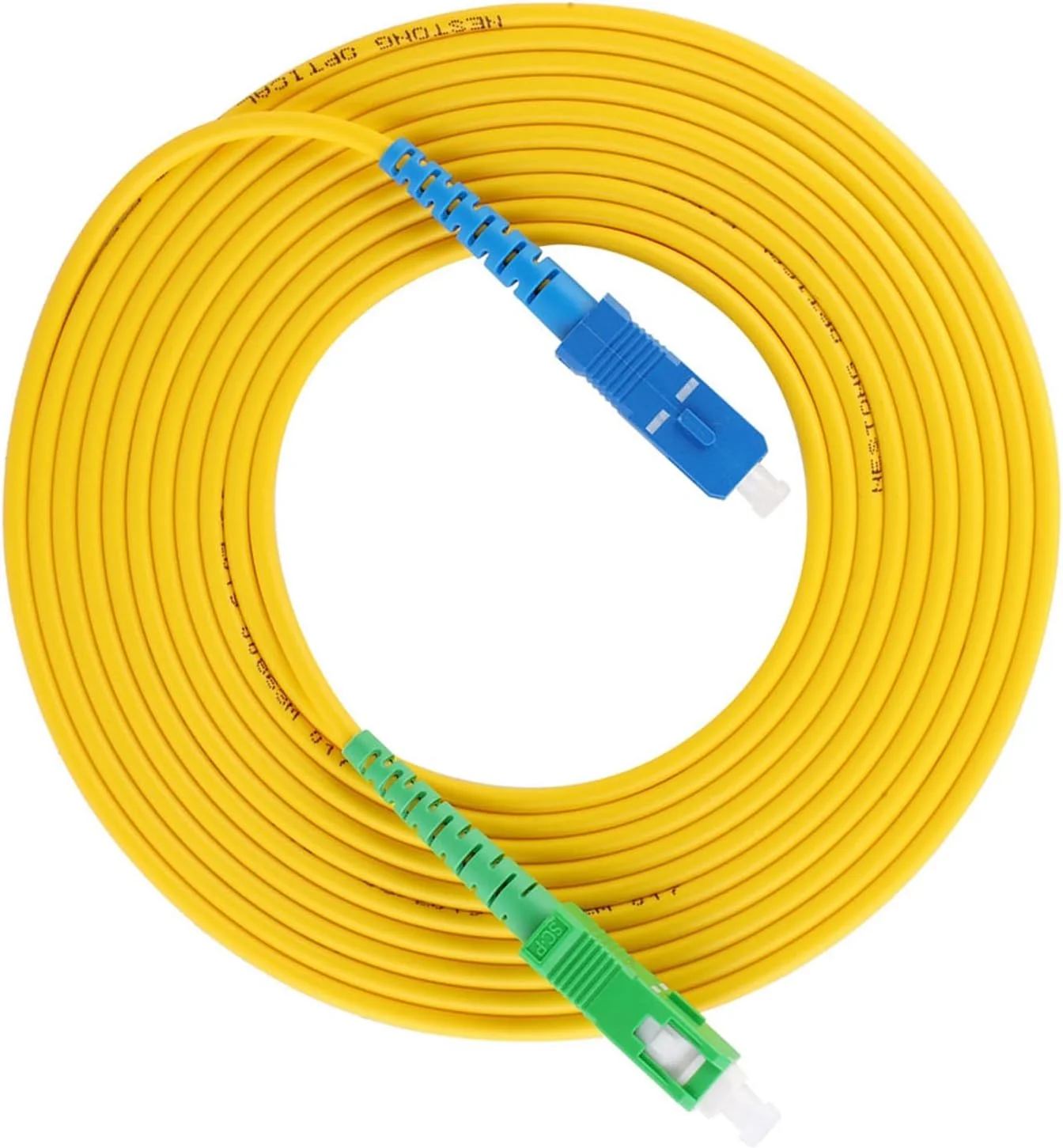 جامپر فیبر نوری سینگل مود با رابط SCAPCSCUPC، طول 15 متر، جعبه/روکش PVC، ایده آل برای شبکه