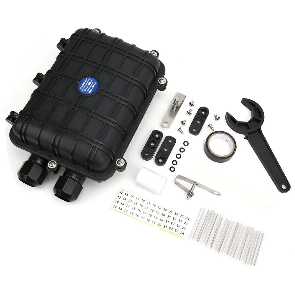 جعبه اتصال فیبر نوری آلیاژی 1 ورودی 1 خروجی، جعبه اتصال فیبر نوری 1 عدد 1 تا 4 لایه برای خطوط لوله هوایی (96 هسته)