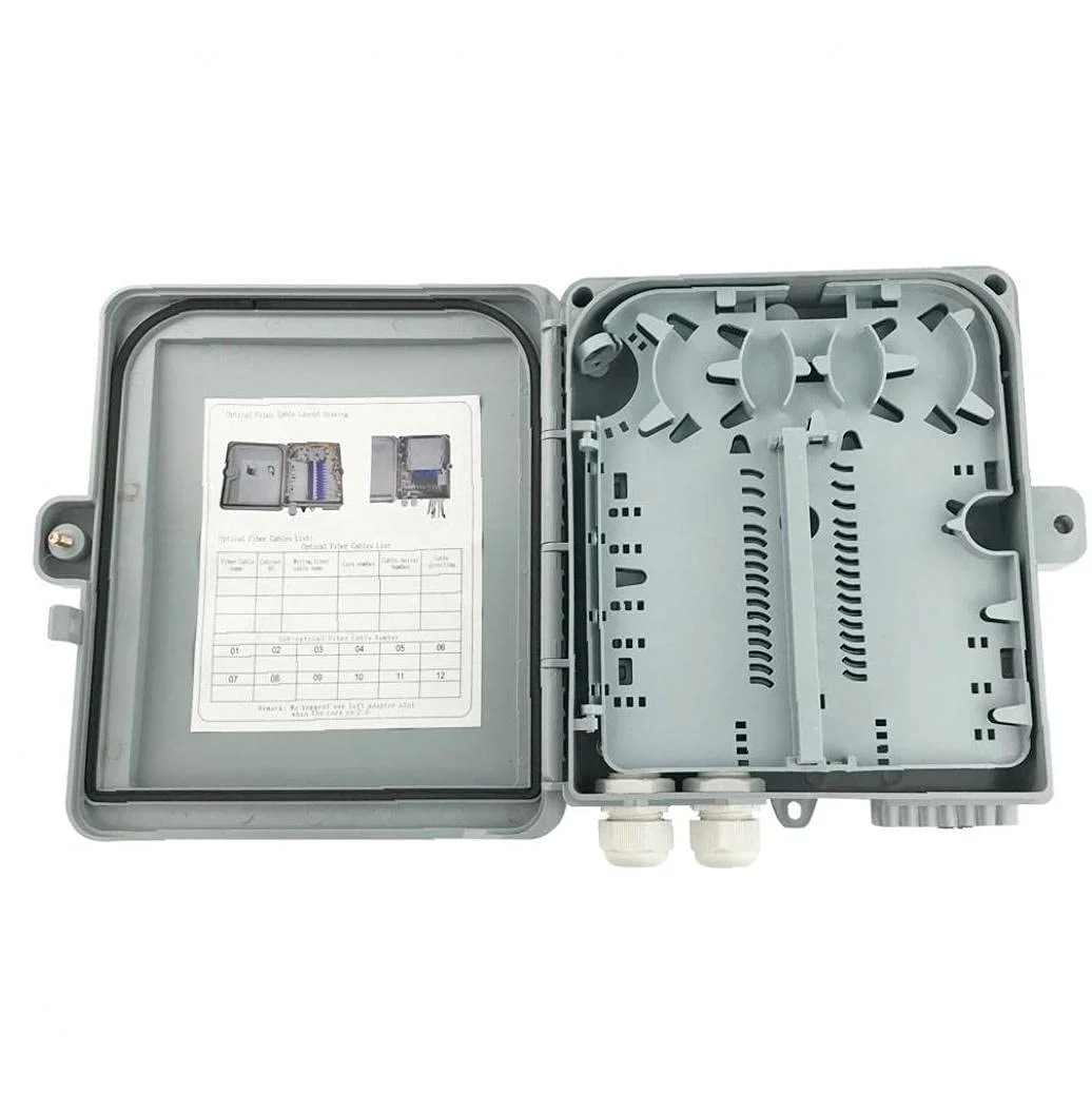 جعبه ترمینال فیبر نوری، جعبه توزیع کابل 12 هسته ای، محفظه محافظت از کابل، محافظت در برابر جریان بیش از حد را تضمین می کند