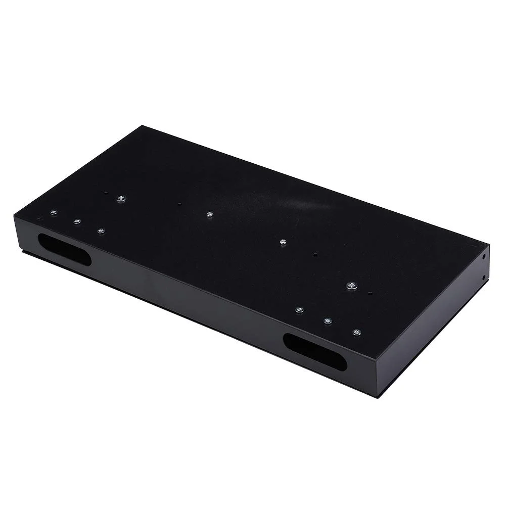 جعبه ترمینال فیبر نوری، محفظه اتصال کابل فیبر نوری 24 خروجی رابط ST، نوع سینی، مشکی 43.5 x 20 x 4.5 سانتی متر