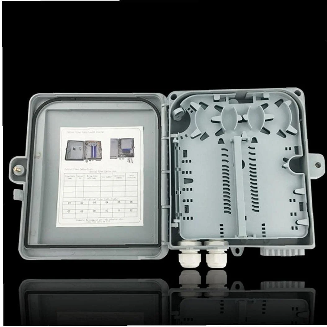 جعبه ترمینال فیبر نوری 12 هسته ای، جعبه توزیع کابل، محفظه محافظت از کابل، ابزار دسته قابل حمل