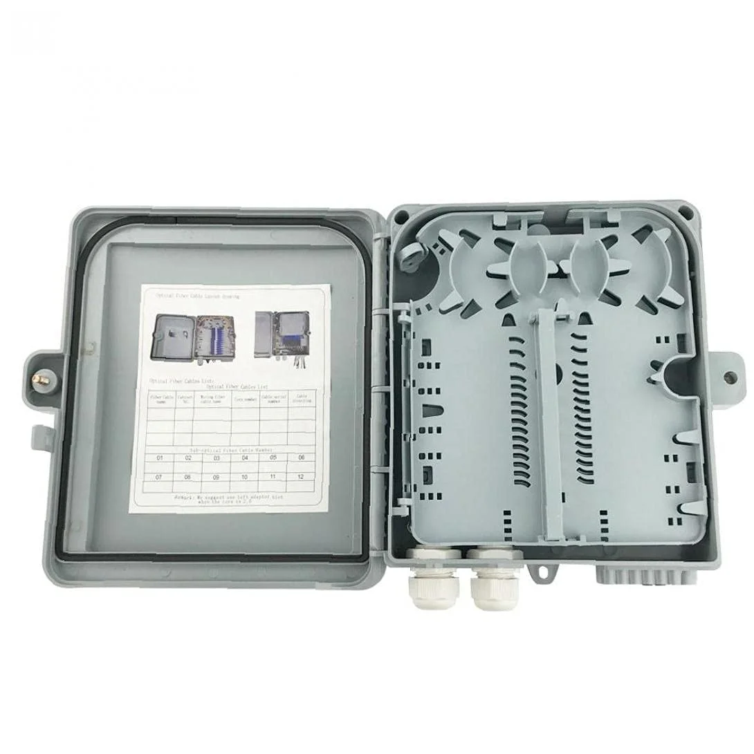 جعبه ترمینال فیبر نوری 12 هسته ای، جعبه توزیع کابل، محفظه محافظت از کابل، ابزار و لوازم کابل برق