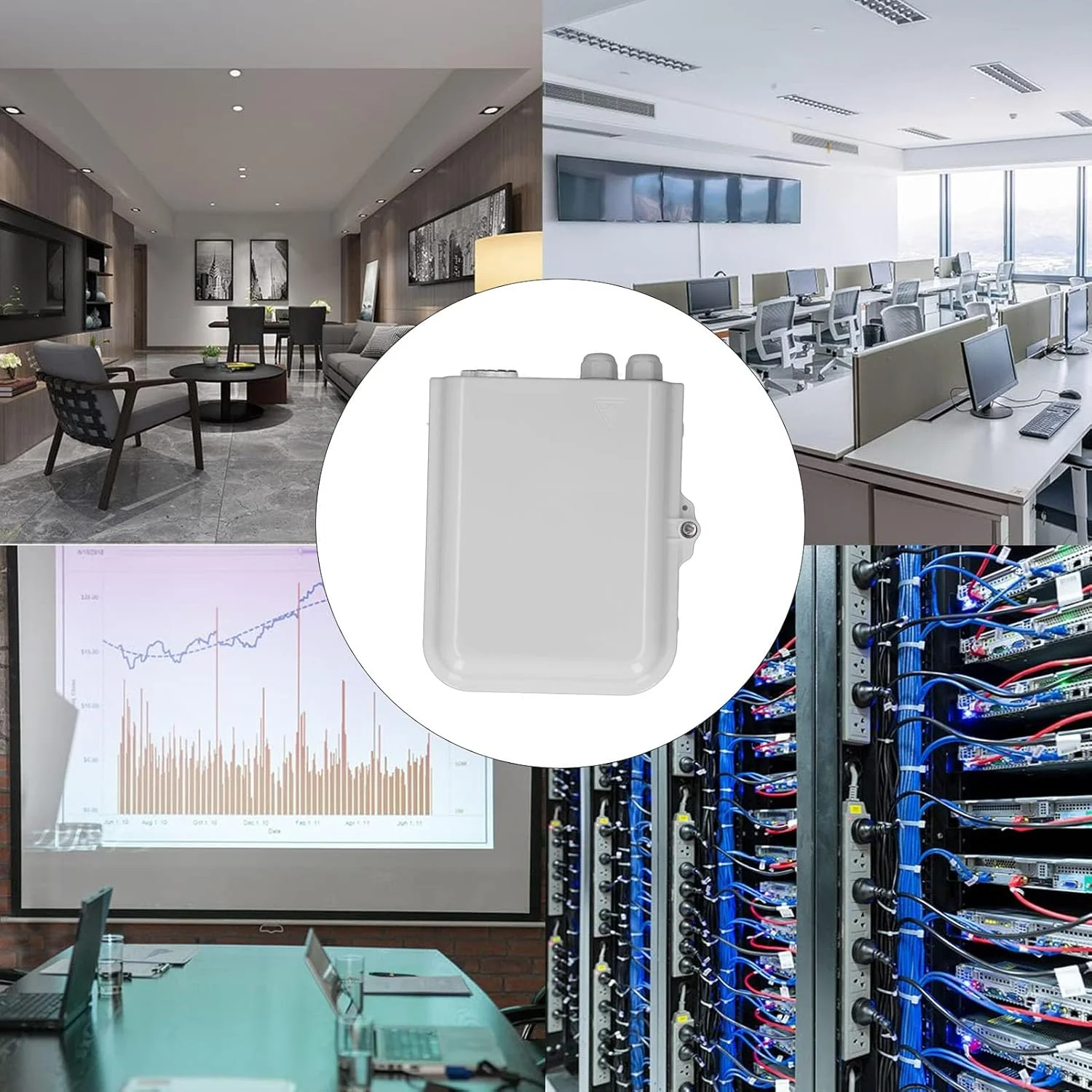 جعبه ترمینال فیبر نوری، جعبه توزیع فیبر 8 هسته ای نصب آسان ضد گرد و غبار دیواری برای فضای داخلی برای ذخیره سازی