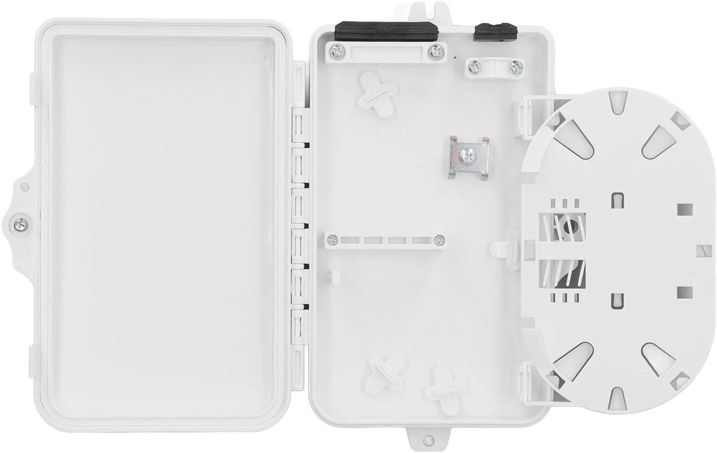 جعبه تقسیم فیبر Trisar، جعبه تقسیم اتصال ترمینال فیبر نوری 4 هسته ای IP65 ضد آب، نصب دیواری برای داخل و خارج از خانه