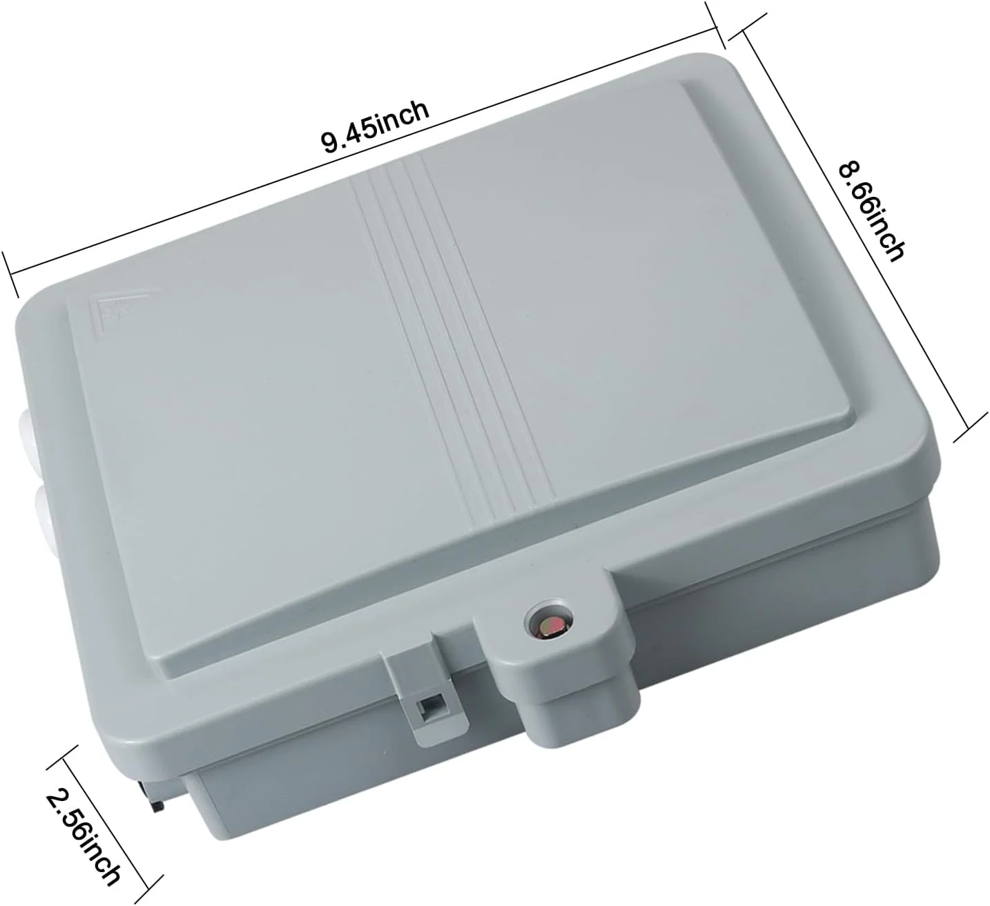 جعبه تقسیم فیبر نوری Xunsomten، محفظه نصب دیواری 12 پورت با 12 آداپتور LC Duplex، Singlemode، FTTH، ضد آب IP65 مناسب برای استفاده در فضای باز/داخلی - 24.00 x 22.00 x 6.50 سانتی متر