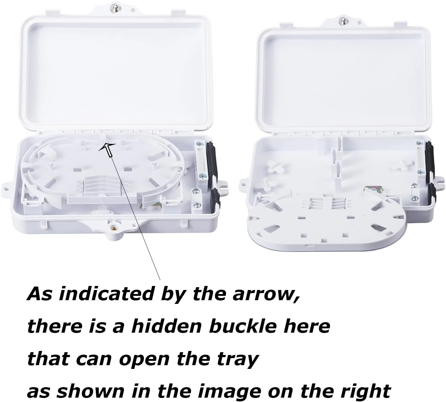 جعبه تقسیم فیبر نوری Xunsomten، محفظه نصب دیواری 6 پورت با 6 آداپتور SC UPC، تک حالته، FTTH، ضد آب IP65، مناسب برای استفاده در فضای باز/داخلی - 21x13.5x4 سانتی متر
