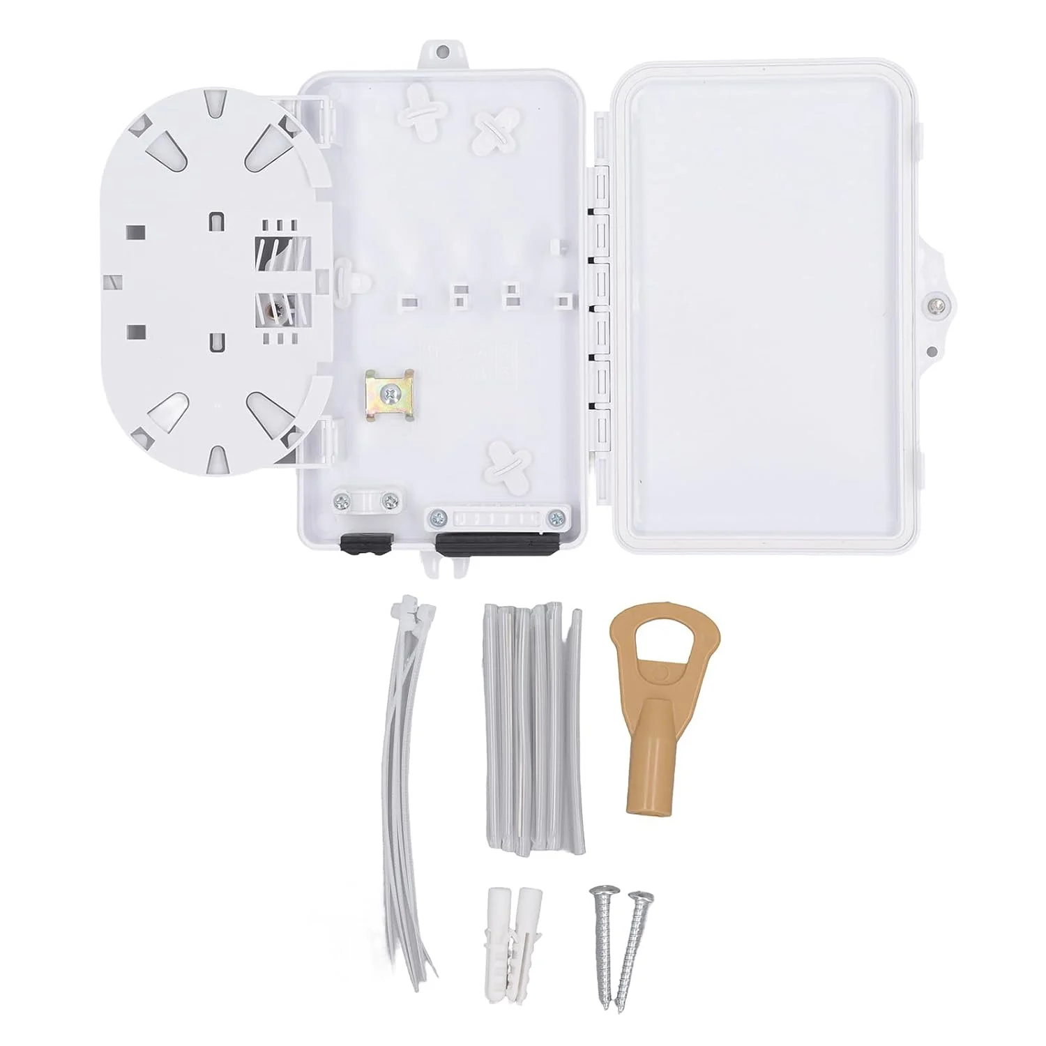 جعبه تقسیم فیبر نوری 6 هسته ای ضد آب، جعبه اتصال فیبر نوری، جعبه ترمینال FTTH برای اتصال و سیم پیچی فیبر نوری داخلی و خارجی