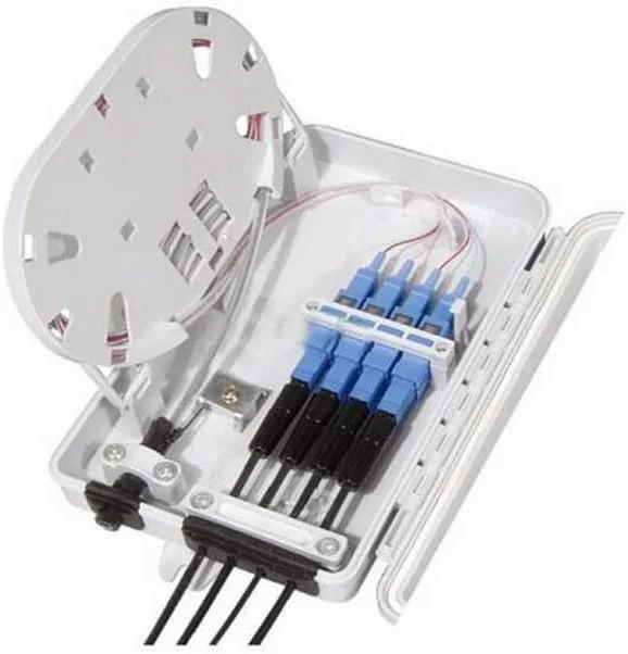 جعبه تقسیم فیبر نوری FTTH با ۴ هسته و ۴ پورت