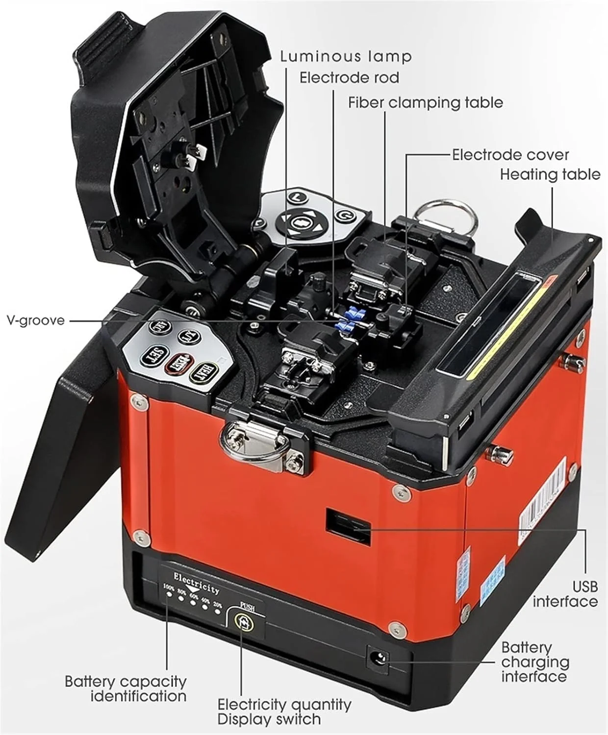 دستگاه فیوژن فیبر نوری هوشمند اتوماتیک FTTH، دستگاه جوش فیبر نوری دستگاه فیوژن فیبر نوری هوشمند اتوماتیک FTTH، دستگاه جوش فیبر نوری