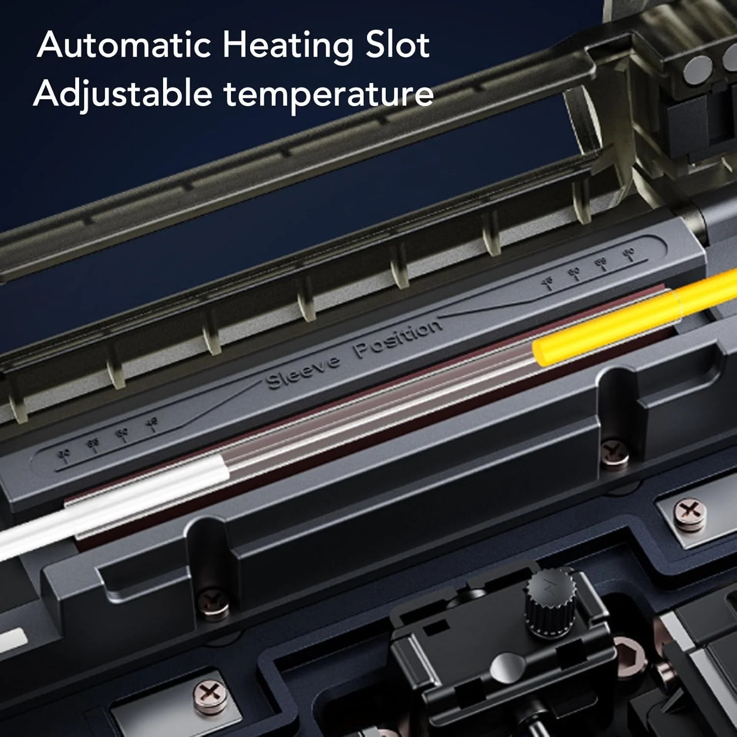 دستگاه فیوژن فیبر نوری، دستگاه جوش حرارتی کابل نوری تمام اتوماتیک با جوش 9 ثانیه ای و گرمایش 26 ثانیه ای، ابزار جوش فیبر با حافظه داخلی برای فیبر (دوشاخه UK 100-240V)