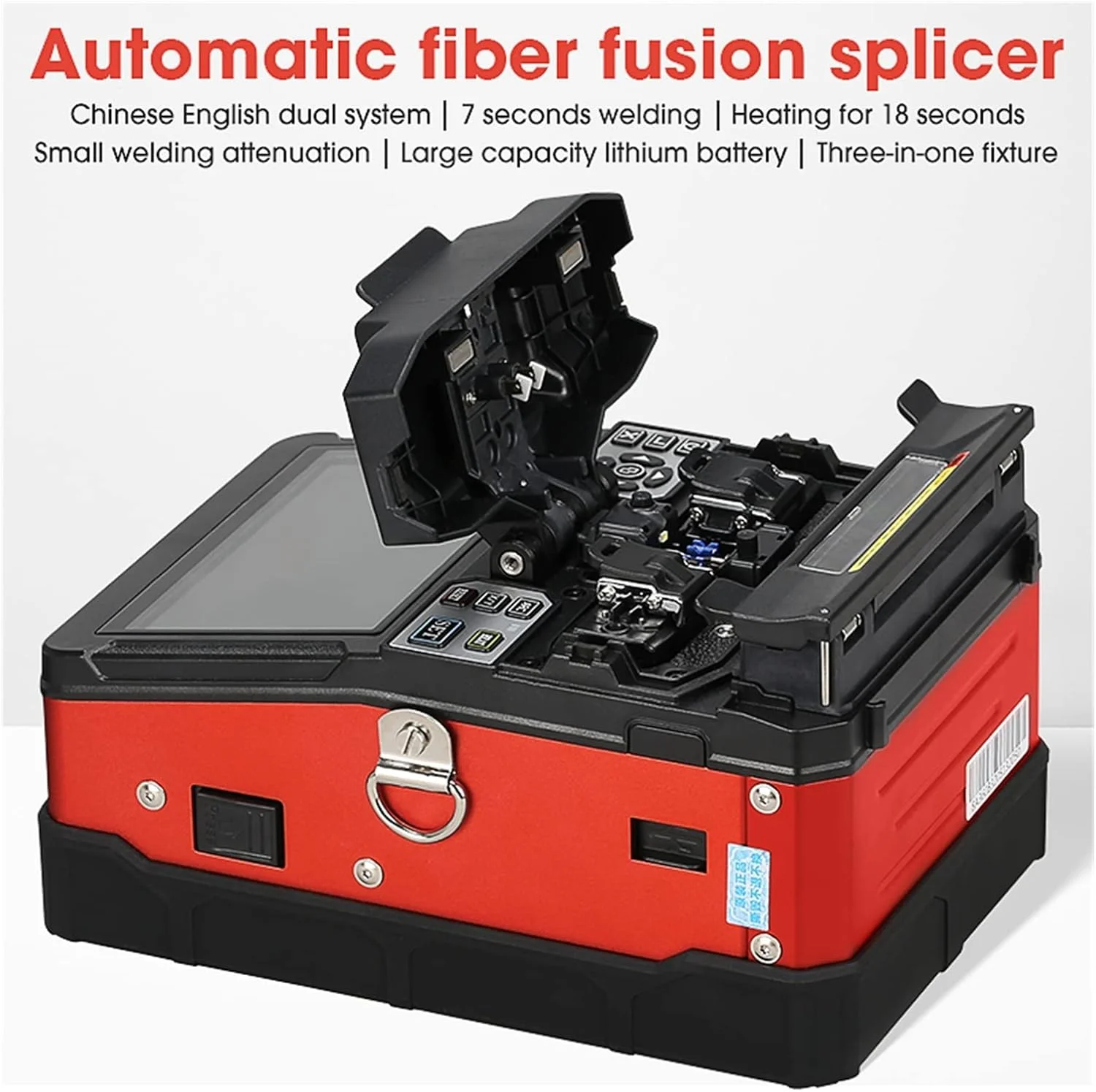 دستگاه فیوژن فیبر نوری هوشمند AJWYSOI مدل A-81S نارنجی، دستگاه فیوژن کاملا اتوماتیک، دستگاه جوش فیبر نوری