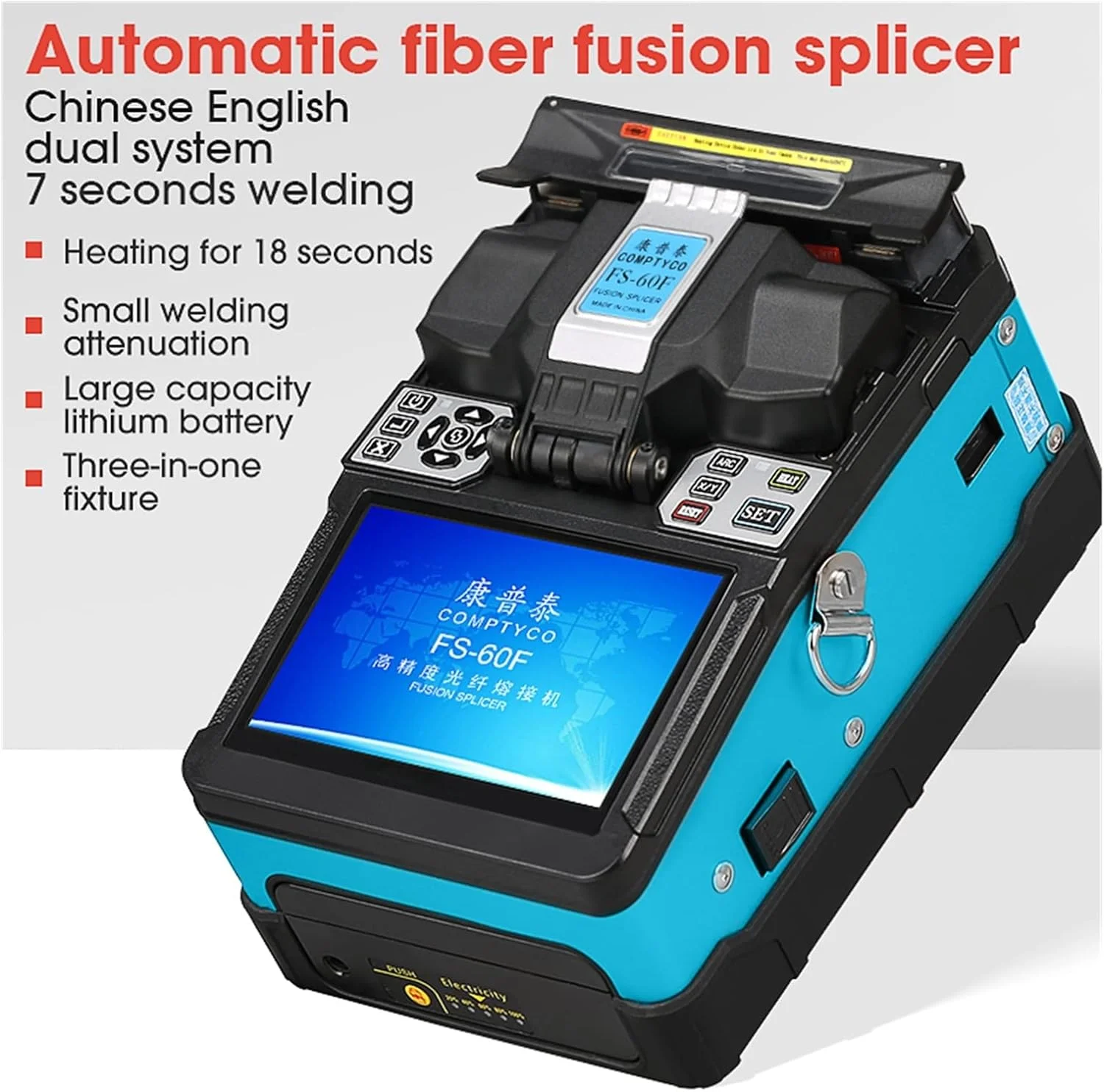 دستگاه فیوژن فیبر نوری هوشمند FS-60F 2019 COMPTYCO FTTH، دستگاه جوش فیبر نوری دستگاه فیوژن فیبر نوری هوشمند FS-60F 2019 COMPTYCO FTTH، دستگاه جوش فیبر نوری