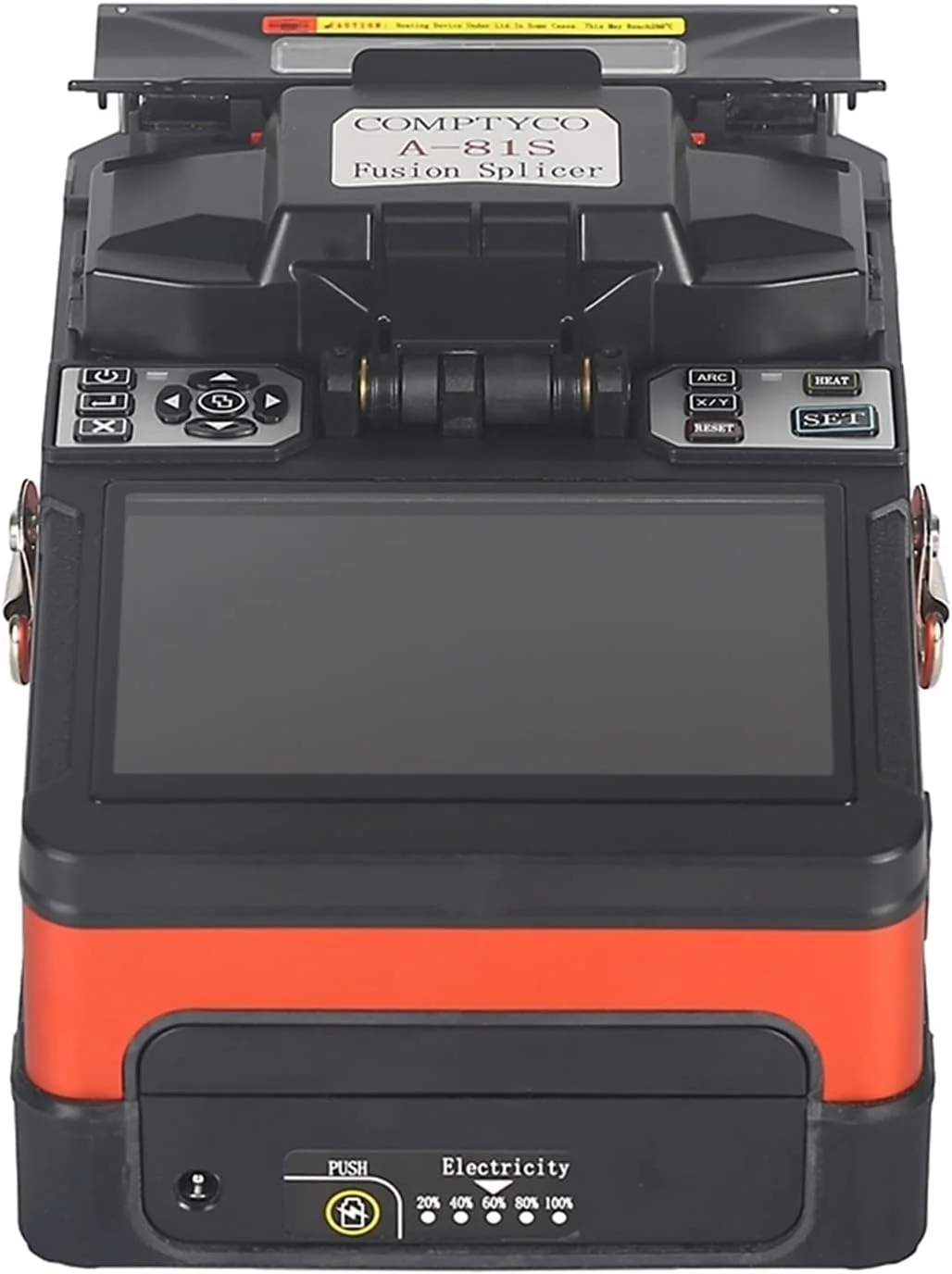 دستگاه فیوژن فیبر نوری A-81S با صفحه نمایش 5 اینچی LCD و زمان اتصال 9 ثانیه ای، مناسب برای FTTH و نگهداری آسان