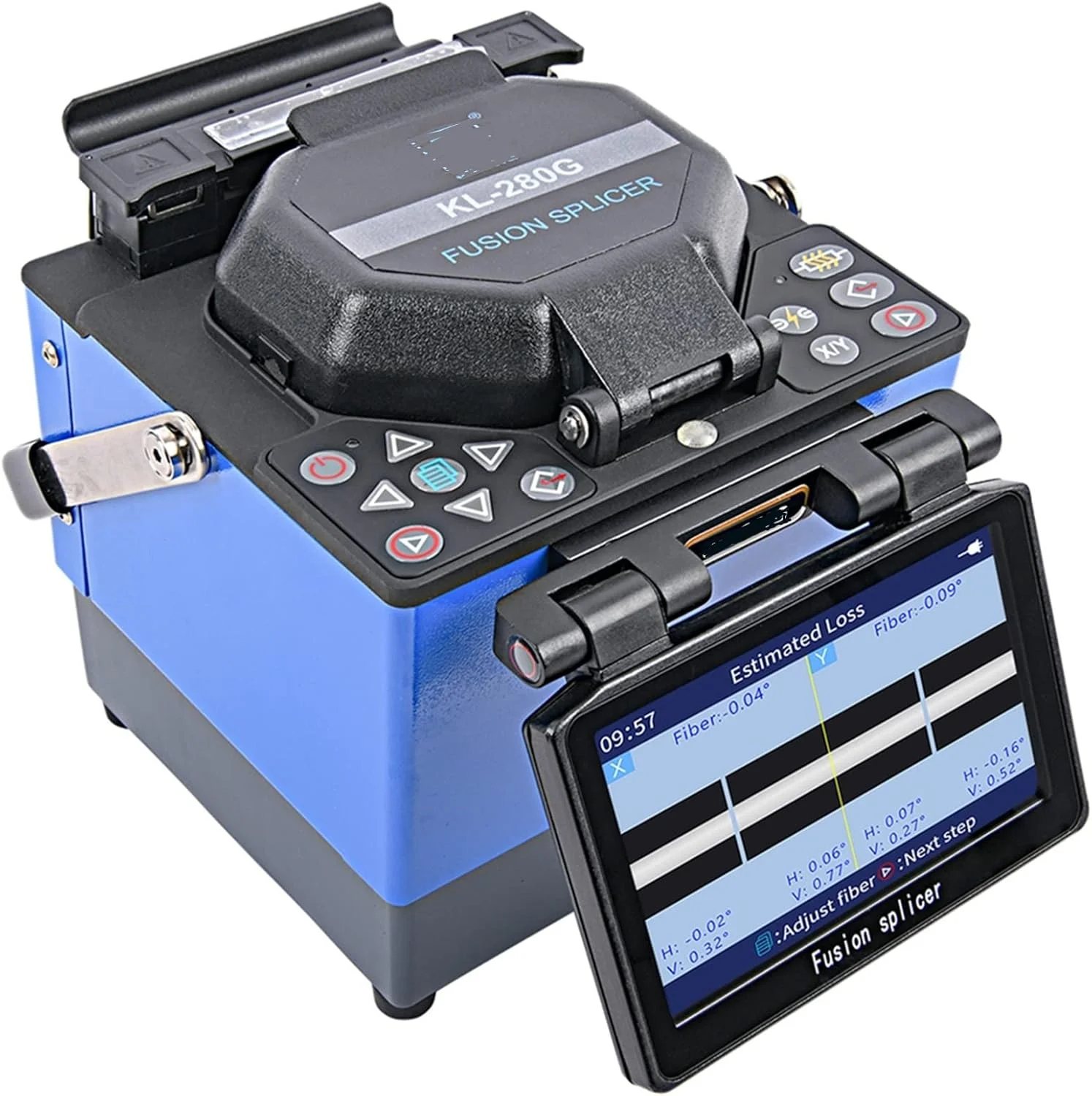 دستگاه فیوژن فیبر نوری FBITE مدل KL-280G به همراه دستگاه برش فیبر نوری و کیت اتصالات فیبر نوری دستگاه فیوژن فیبر نوری FBITE مدل KL-280G به همراه دستگاه برش فیبر نوری و کیت اتصالات فیبر نوری