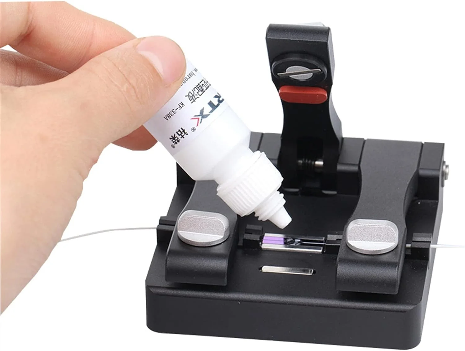 مینی فیبر کلیور، اتصال دهنده فیبر نوری V-groove، چسب مخصوص تست اتصال فیبر نوری، ابزار اتصال فیبر نوری KF-338