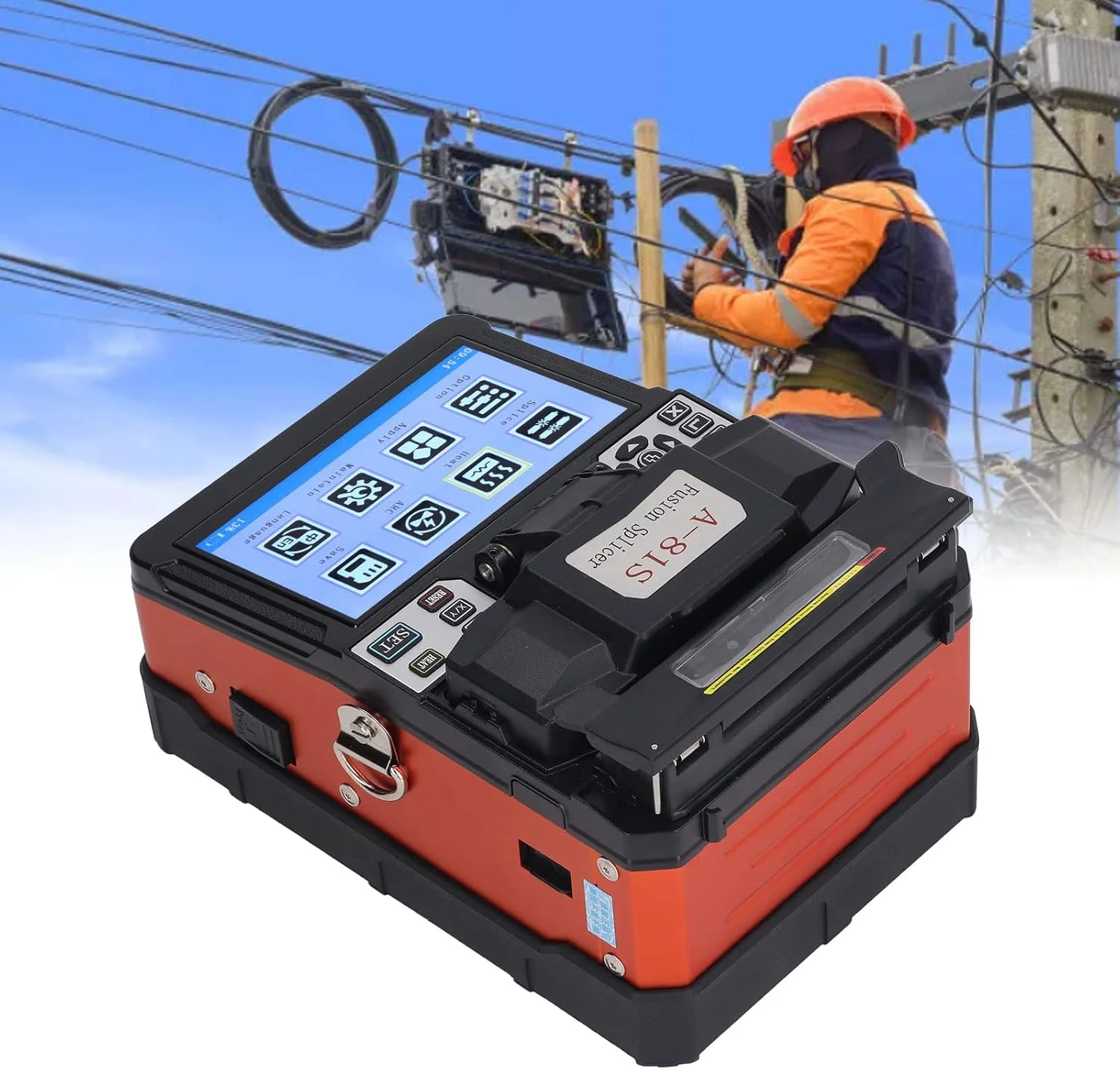 دستگاه فیوژن فیبر نوری با بدنه ABS و دقت بالای هوشمند برای پروژه های فیبر نوری و جوشکاری فیبر نوری