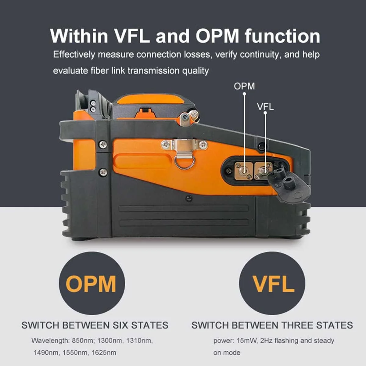دستگاه فیوژن فیبر نوری اتوماتیک HYPKUTY با فوکوس خودکار FTTH، دستگاه جوش فیبر نوری اتوماتیک AI-9، شش موتور هسته ای، صفحه نمایش 5 اینچی، مناسب برای پروژه های فیبر نوری و کابل دستگاه فیوژن فیبر نوری اتوماتیک HYPKUTY با فوکوس خودکار FTTH، دستگاه جوش فیبر نوری اتوماتیک AI-9، شش موتور هسته ای، صفحه نمایش 5 اینچی، مناسب برای پروژه های فیبر نوری و کابل