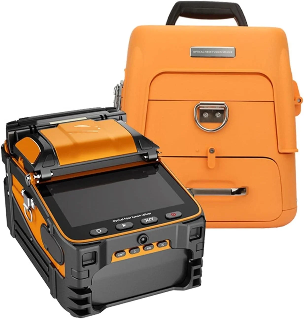 دستگاه فیوژن فیبر نوری JDIUQOP مدل Fusion Splicer AI-9 Signal Fire اتوماتیک SM&MM چند زبانه FTTH (نارنجی)