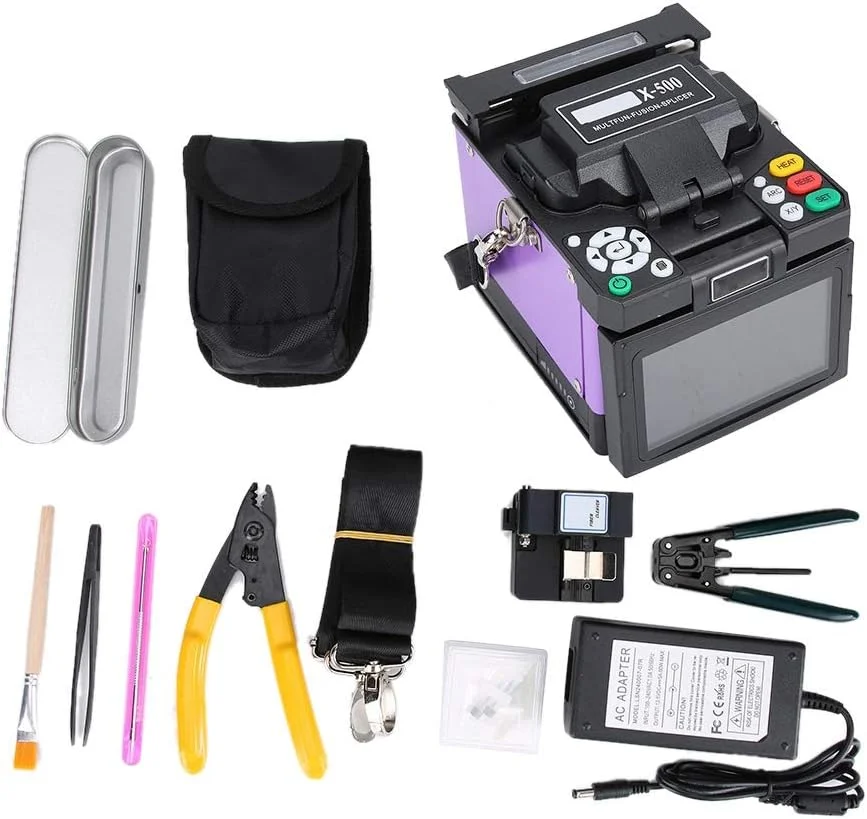 دستگاه فیوژن فیبر نوری JDOSHIS مدل X-500 FTTH/FTTx، دستگاه جوش فیبر نوری هوشمند اتوماتیک با صفحه نمایش دیجیتال 4.3 اینچی LCD به همراه کیت برش فیبر نوری برای SM MM DS NZDS دستگاه فیوژن فیبر نوری JDOSHIS مدل X-500 FTTH/FTTx، دستگاه جوش فیبر نوری هوشمند اتوماتیک با صفحه نمایش دیجیتال 4.3 اینچی LCD به همراه کیت برش فیبر نوری برای SM MM DS NZDS