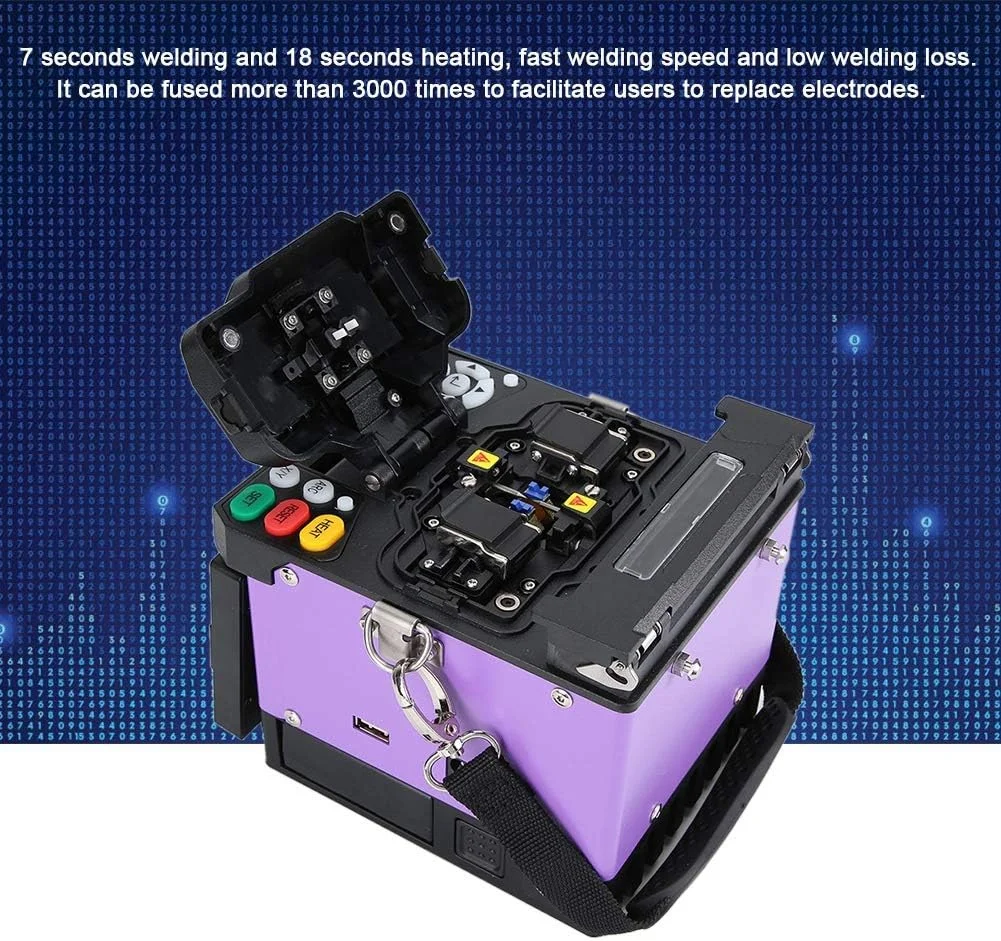 دستگاه فیوژن فیبر نوری JDOSHIS مدل X-500 FTTH/FTTx، دستگاه جوش فیبر نوری هوشمند اتوماتیک با صفحه نمایش دیجیتال 4.3 اینچی LCD به همراه کیت برش فیبر نوری برای SM MM DS NZDS دستگاه فیوژن فیبر نوری JDOSHIS مدل X-500 FTTH/FTTx، دستگاه جوش فیبر نوری هوشمند اتوماتیک با صفحه نمایش دیجیتال 4.3 اینچی LCD به همراه کیت برش فیبر نوری برای SM MM DS NZDS