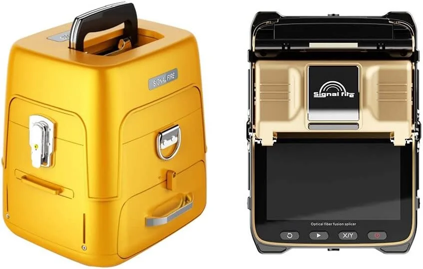 دستگاه فیوژن فیبر نوری اتوماتیک JDOSHIS Telecom Fusion Splicer AI-8C SM&MM FTTH (مدل AI-8C با جعبه نارنجی)