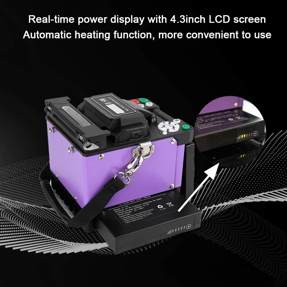 دستگاه فیوژن فیبر نوری اتوماتیک REHOOF با LCD 4.3 اینچی مدل X-500 به همراه دستگاه برش فیبر نوری برای FTTH/FTTx دستگاه فیوژن فیبر نوری اتوماتیک REHOOF با LCD 4.3 اینچی مدل X-500 به همراه دستگاه برش فیبر نوری برای FTTH/FTTx