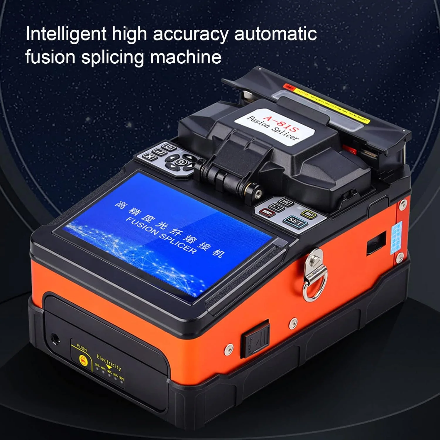 دستگاه اتصال فیبر نوری TUORE، دستگاه فیوژن فیبر نوری 100-240 ولت با دقت بالا و قابل حمل برای صنعت (دوشاخه UK)