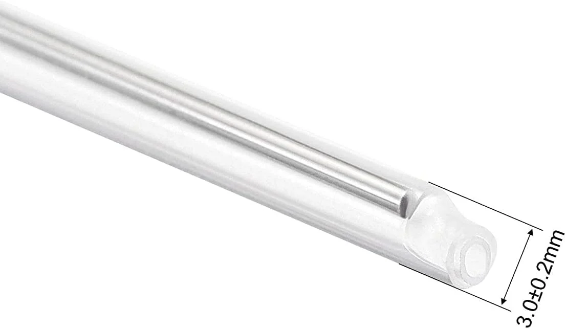 محافظ اتصال فیبر نوری XYWHPGV با قطر خارجی 45 میلی‌متر و ضخامت 3 میلی‌متر، دو سر از پیش جمع شده، لوله محافظ اتصال فیبر نوری، لوله حرارتی شفاف، میله با قطر خارجی 1.2 میلی‌متر، 50 عدد