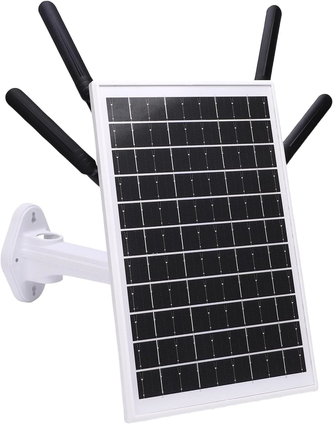 روتر مودم 4G LTE با انرژی خورشیدی Annadue 12W، توسعه دهنده WiFi 6 با سرعت 300 مگابیت بر ثانیه، دارای اسلات سیم کارت، باتری 18000 میلی آمپر ساعت، ضد آب IP66 (آنتن سفید)