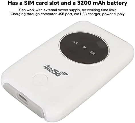مودم وای فای همراه ایرشی، روتر وای فای قابل حمل 4G LTE، دارای باتری 3200MAh و درگاه سیم کارت، سرعت دانلود تا 300 مگابیت بر ثانیه و اتصال تا 10 دستگاه وای فای