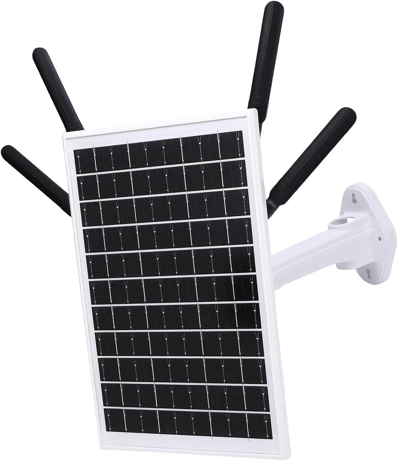 روتر مودم 4G LTE با انرژی خورشیدی Annadue 12W، توسعه دهنده WiFi 6 با سرعت 300 مگابیت بر ثانیه، دارای اسلات سیم کارت، باتری 18000 میلی آمپر ساعت، ضد آب IP66 (آنتن سفید)