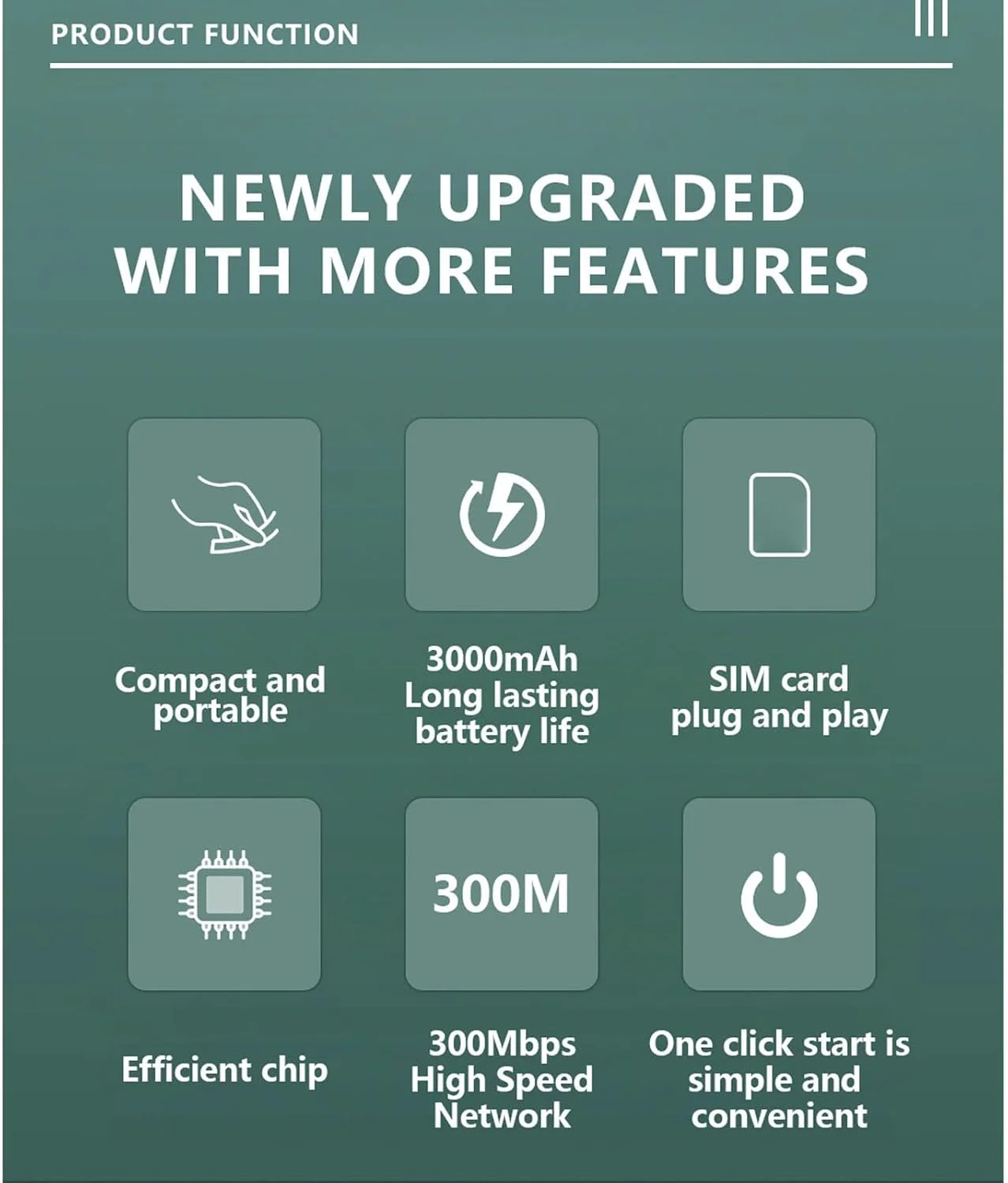 روتر وای فای 4G LTE قابل حمل Annadue 300Mbps با اسلات سیم کارت، آنلاک شده برای T Mobile، باتری 3000mAh، 72 ساعت آماده به کار، پشتیبانی از 10 دستگاه. روتر وای فای 4G LTE قابل حمل Annadue 300Mbps با اسلات سیم کارت، آنلاک شده برای T Mobile، باتری 3000mAh، 72 ساعت آماده به کار، پشتیبانی از 10 دستگاه.