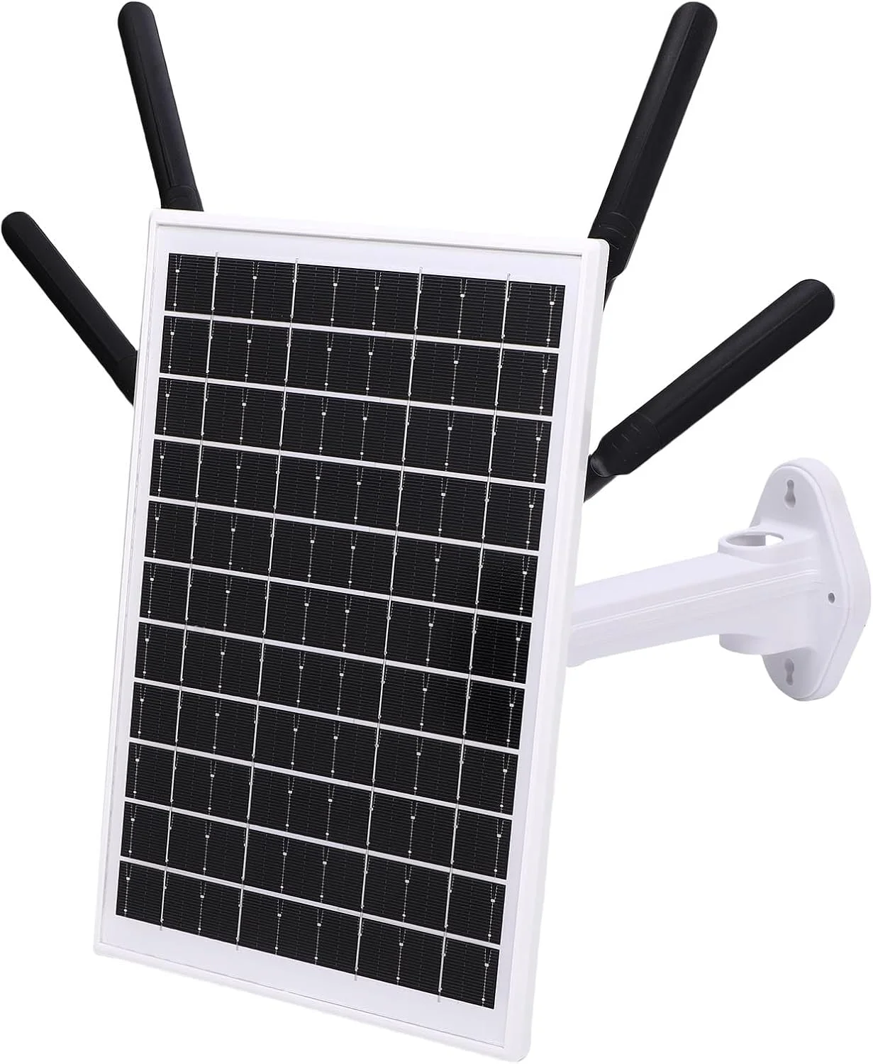 روتر مودم 4G LTE با انرژی خورشیدی Annadue 12W، توسعه دهنده WiFi 6 با سرعت 300 مگابیت بر ثانیه، دارای اسلات سیم کارت، باتری 18000 میلی آمپر ساعت، ضد آب IP66 (آنتن سفید)