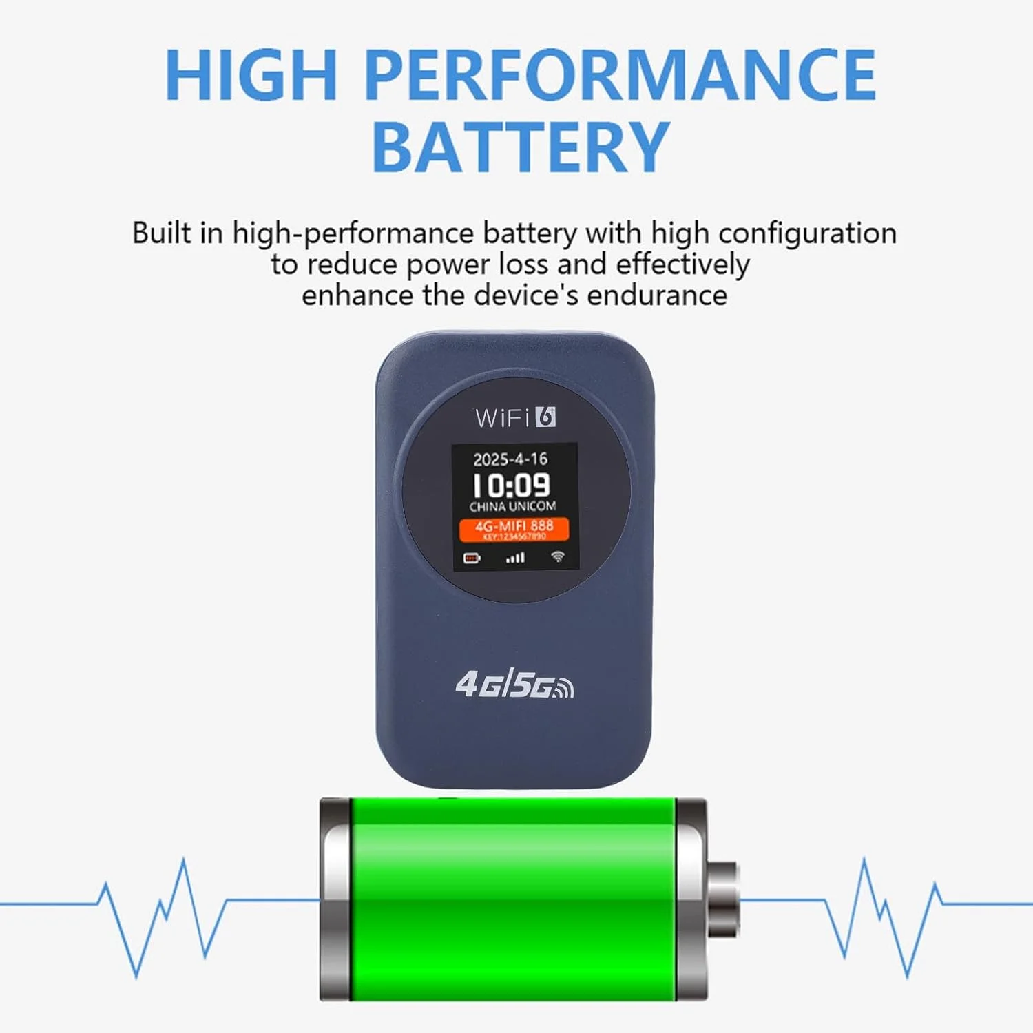 هات اسپات وای فای قابل حمل 4G اشاتا، روتر بی سیم پرسرعت 300 مگابیت بر ثانیه با اسلات سیم کارت، باتری 3000 میلی آمپر ساعتی و صفحه نمایش، برای تبلت، لپ تاپ و گوشی های هوشمند در سفر