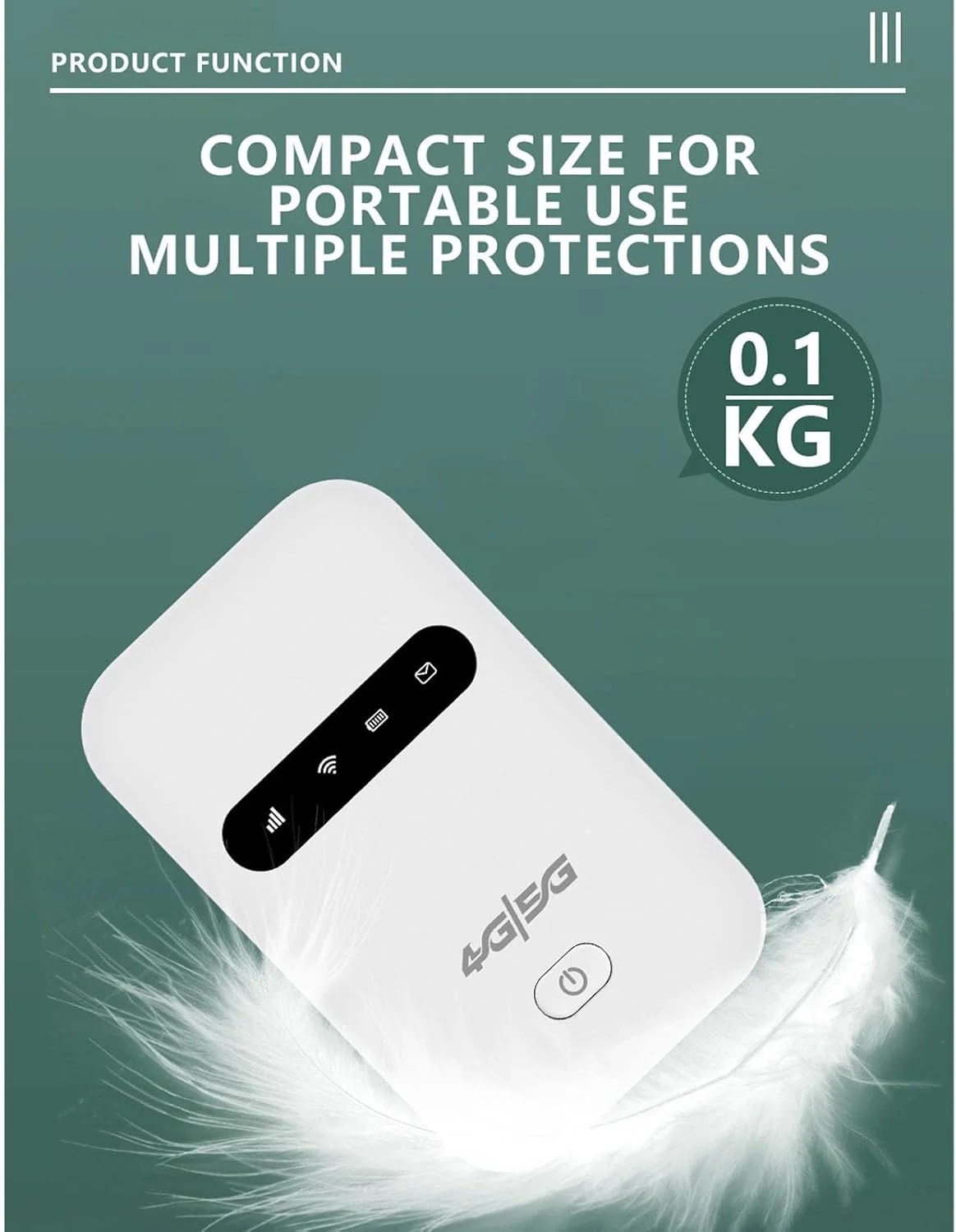 مودم همراه 4G LTE Dpofirs - سرعت تا 300 مگابیت بر ثانیه، روتر قابل حمل برای مسافرت با باتری 3000 میلی آمپر ساعتی و درگاه سیم کارت با پشتیبانی از 10 دستگاه