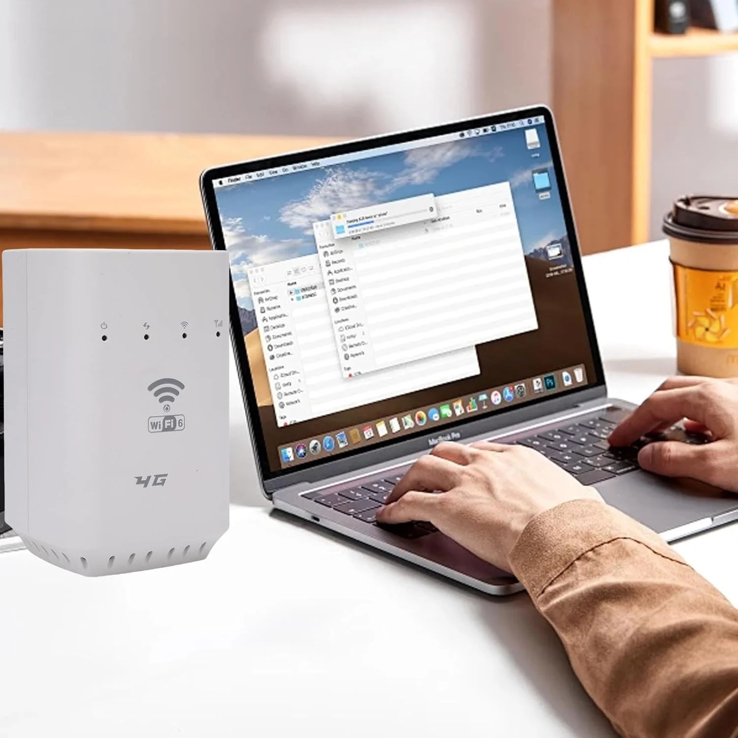 روتر بی‌سیم وای‌فای 6 قابل حمل Dpofirs، هات‌اسپات برای اشتراک‌گذاری خانوادگی، روتر 4G LTE CPE با اسلات سیم‌کارت، رابط WAN LAN، سرعت 300 مگابیت بر ثانیه برای استفاده در خانه/اداره، ABS سفید