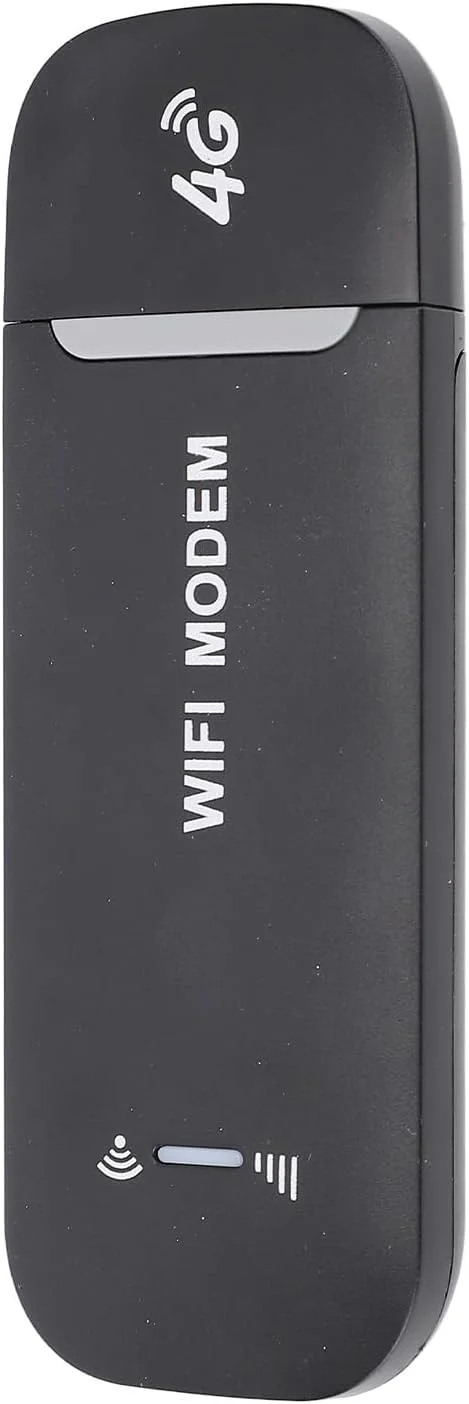 مودم وای فای 4G LTE الپریکو، روتر هات اسپات قابل حمل USB با اسلات سیم کارت برای مسافرت، پشتیبانی از 8 دستگاه و اینترنت پرسرعت 150 مگابیت بر ثانیه (مشکی)