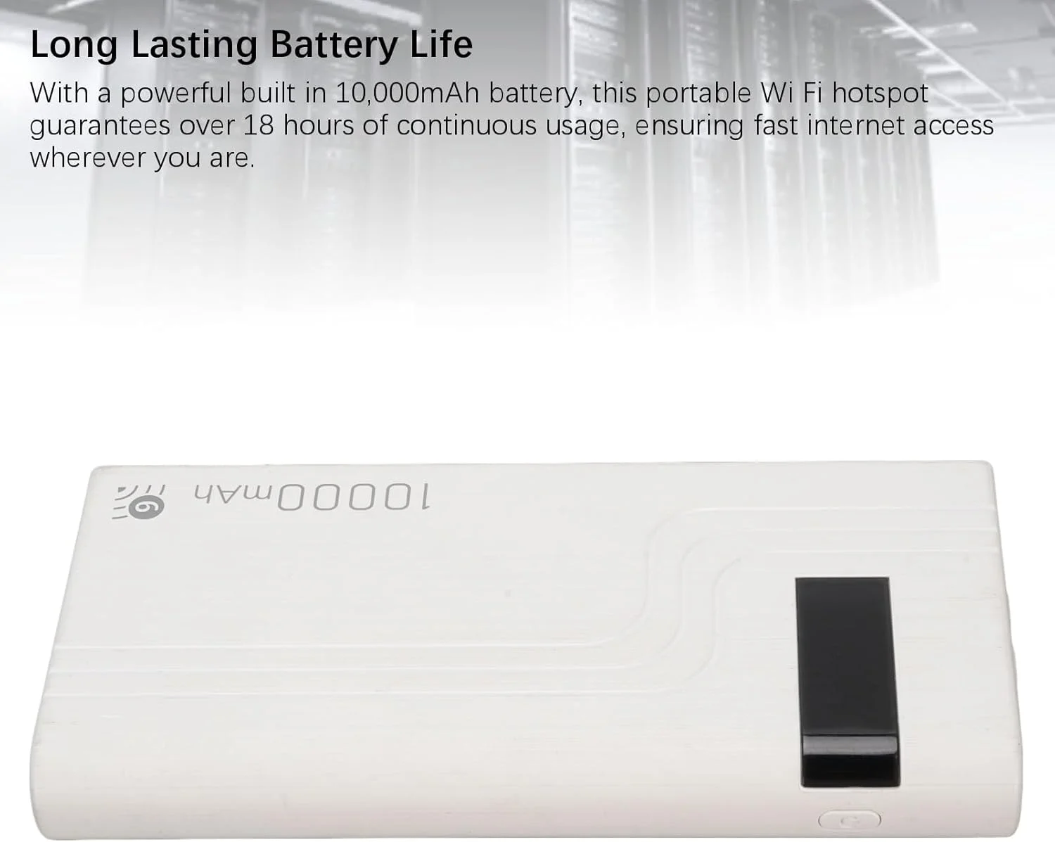 مودم روتر وای فای قابل حمل 4G LTE Fabater، دستگاه هات اسپات وای فای قابل حمل برای سفر و بازی، ABS سفید، 1 عدد روتر