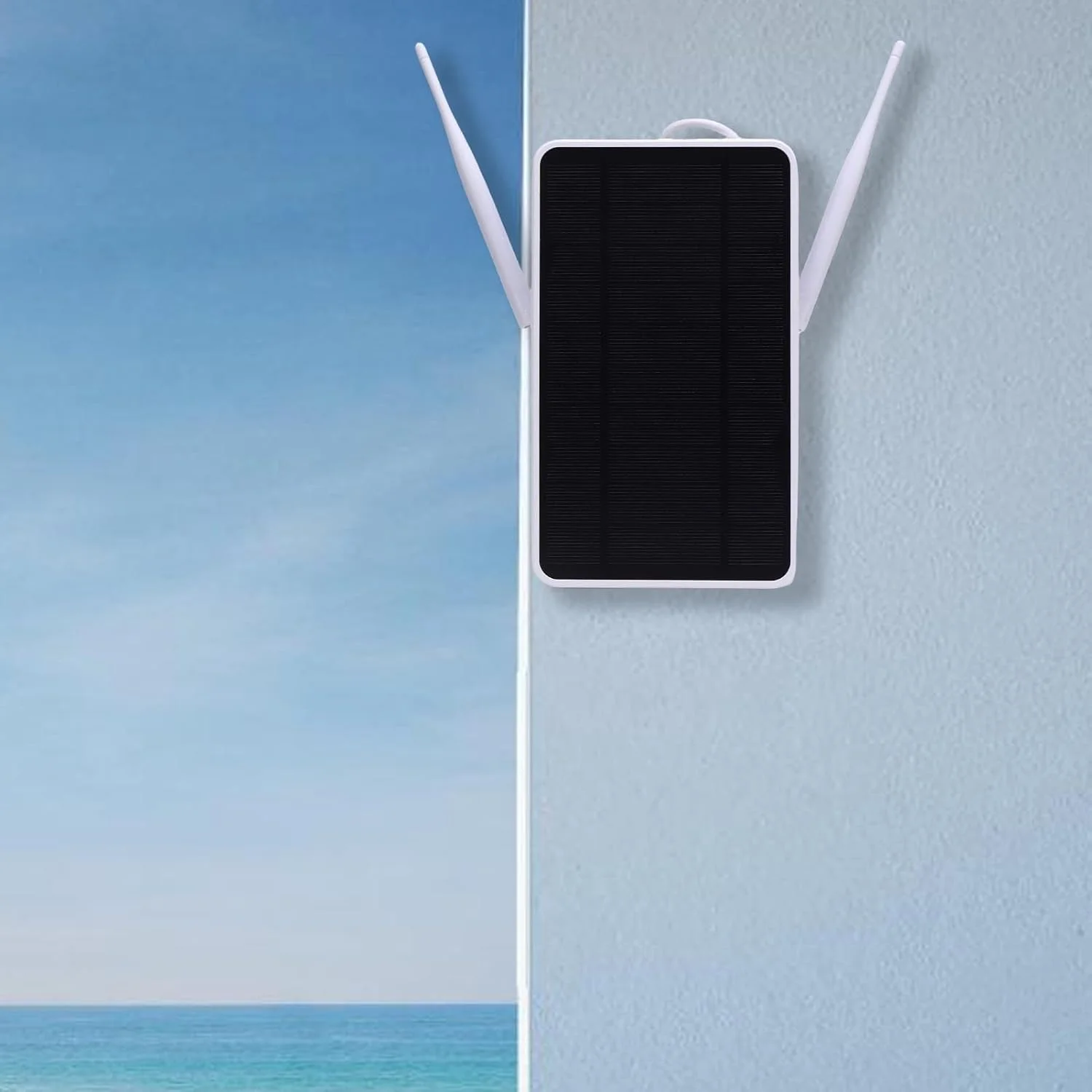 روتر وای فای 4G خورشیدی Jiawu با سازگاری چند دستگاهی - عملکرد پایدار برای مزارع، سایت های ساختمانی - PVC ABS، 1 عدد (نسخه اروپایی)