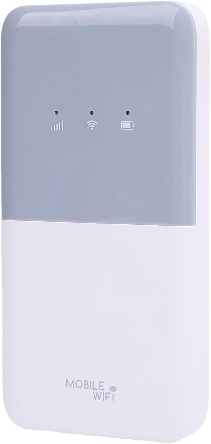 روتر Luocute، روتر وای فای موبایل 4G LTE با سرعت 300 مگابیت بر ثانیه، سیگنال قوی و دو سیم کارت، پشتیبانی از 10 دستگاه، عمر باتری 10 ساعته، فناوری MIMO برای سفر، تحصیل، کار، بازی (سفید خاکستری)