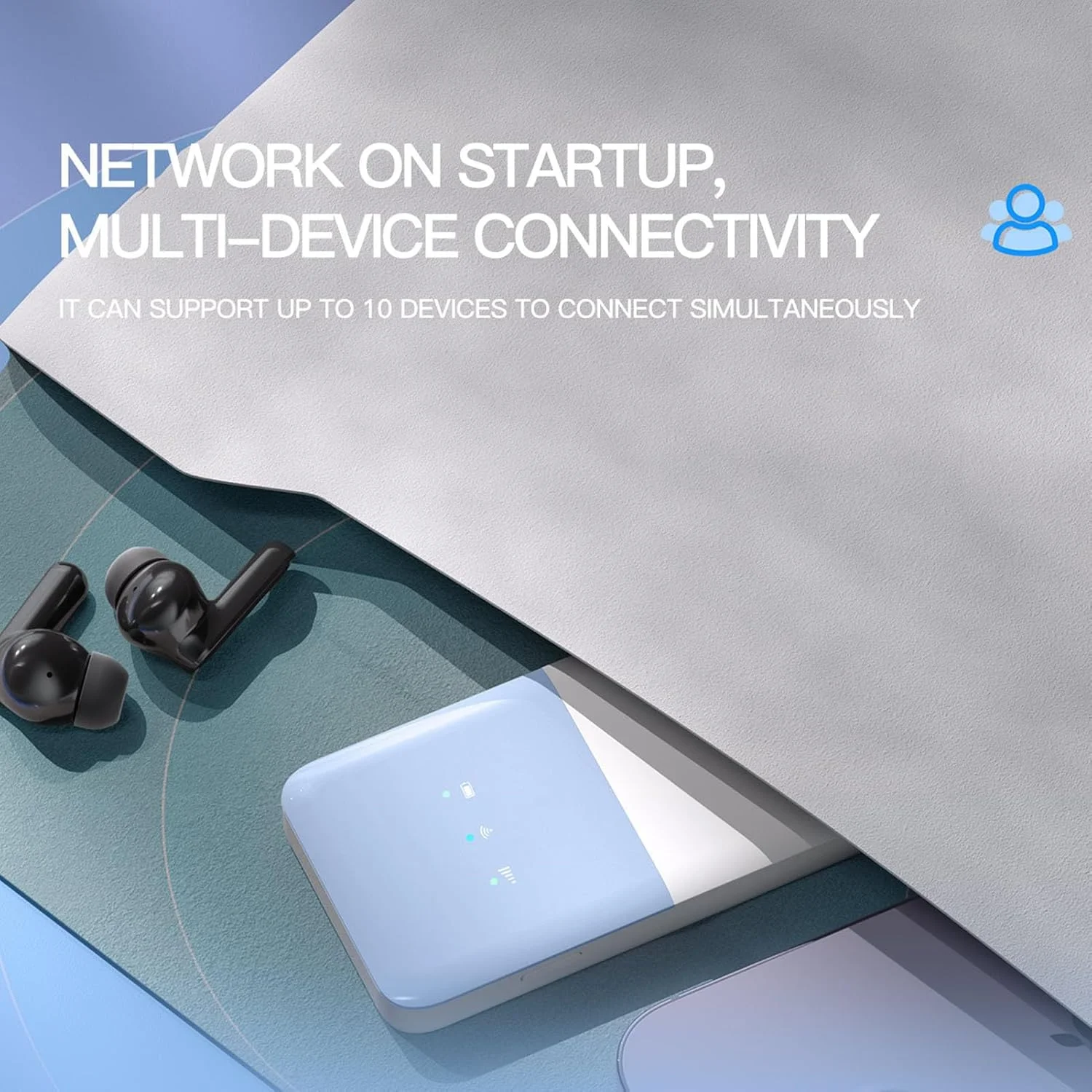 روتر Luocute، روتر وای فای موبایل 4G LTE با سرعت 300 مگابیت بر ثانیه، سیگنال قوی و دو سیم کارت، پشتیبانی از 10 دستگاه، عمر باتری 10 ساعته، فناوری MIMO برای سفر، تحصیل، کار، بازی (سفید خاکستری)