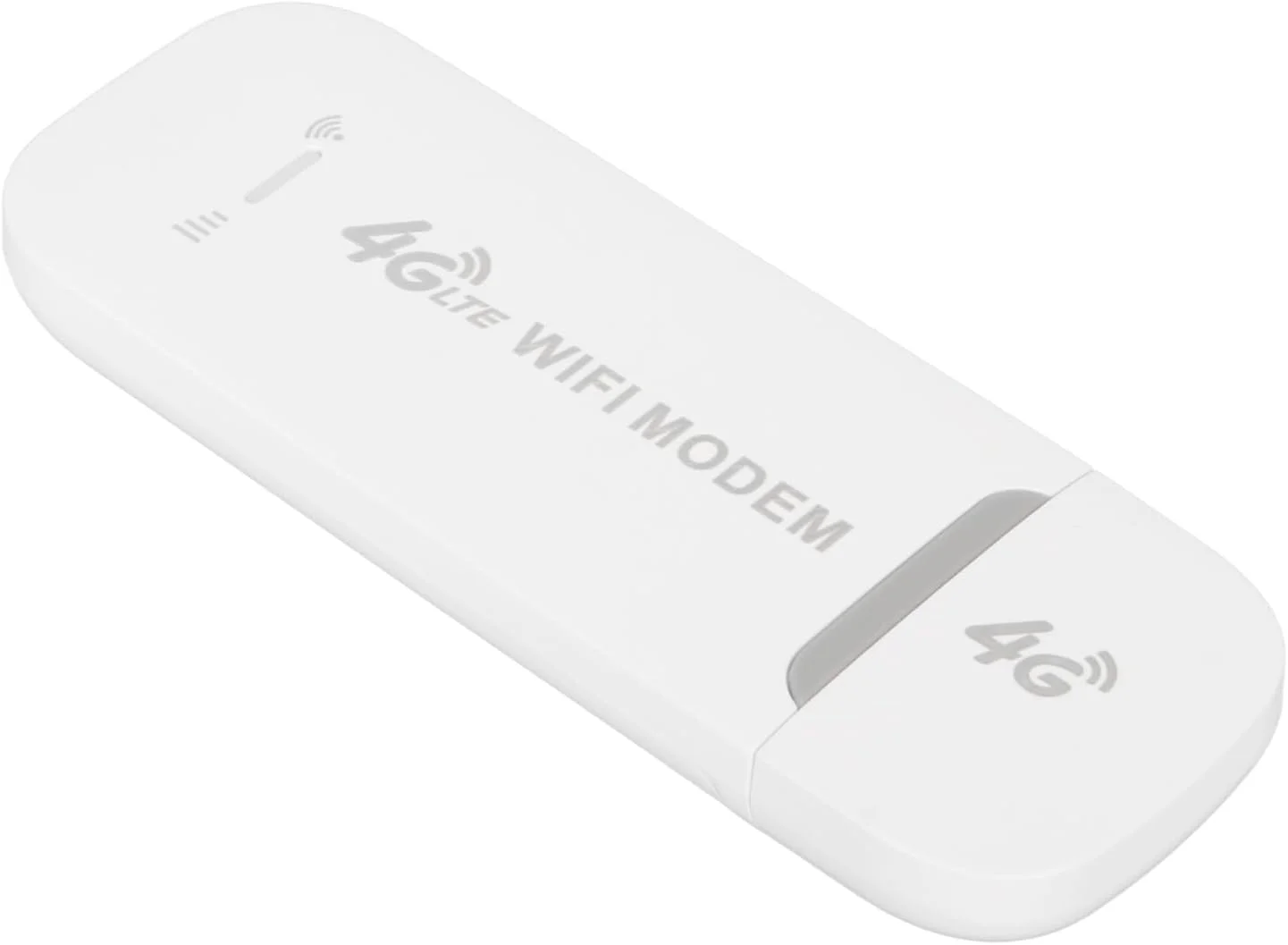 مودم وای فای USB 4G LTE، روتر قابل حمل وای فای موبایل با شکاف سیم کارت، آداپتور شبکه مینی پرسرعت 150 مگابیت بر ثانیه، اشتراک گذاری تا 10 کاربر وای فای، پلاگ اند پلی (سفید)