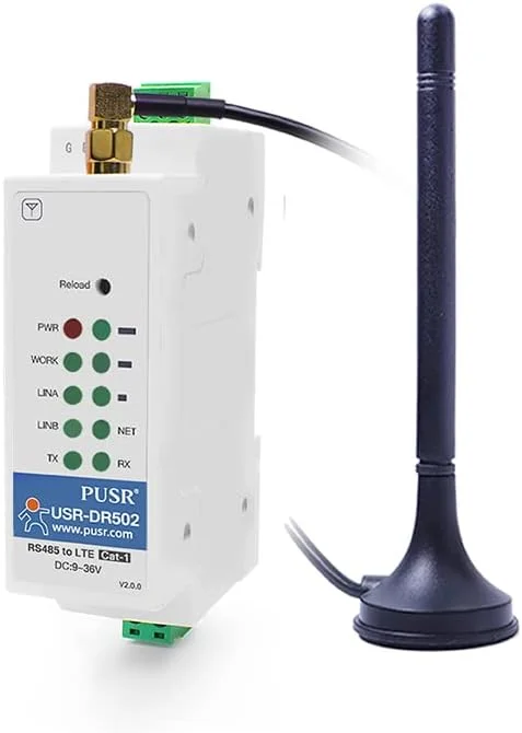 مودم USR-DR502-E اروپا HTTP MQTT GSM SMS 4G LTE Cat 1 با اسلات سیم کارت و پشتیبانی از پلتفرم IoT