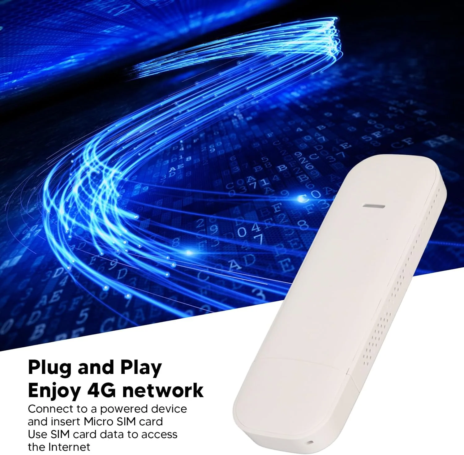 مودم وای فای همراه USB پرسرعت 4G LTE با اسلات کارت Micro SIM، اتصال آسان، ایمن و مطمئن، مناسب برای اروپا، آسیا، آفریقا و خاورمیانه