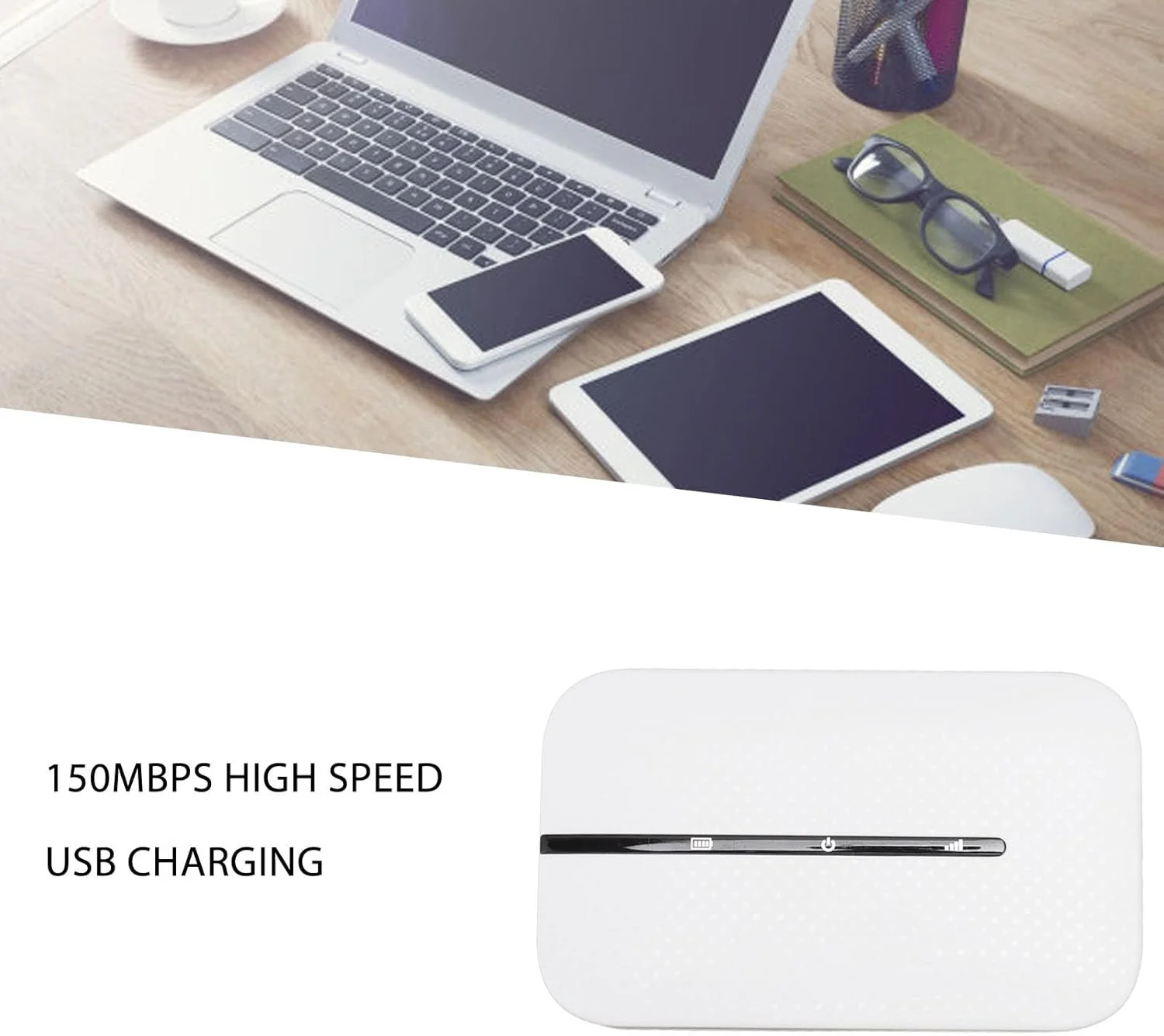 روتر وای فای 4G مدل RIZGHWOY برای مسافرت، روتر قابل حمل 4G LTE با سرعت بالا 150 مگابیت بر ثانیه با اسلات سیم کارت، ایده آل برای تلفن های همراه و لپ تاپ روتر وای فای 4G مدل RIZGHWOY برای مسافرت، روتر قابل حمل 4G LTE با سرعت بالا 150 مگابیت بر ثانیه با اسلات سیم کارت، ایده آل برای تلفن های همراه و لپ تاپ