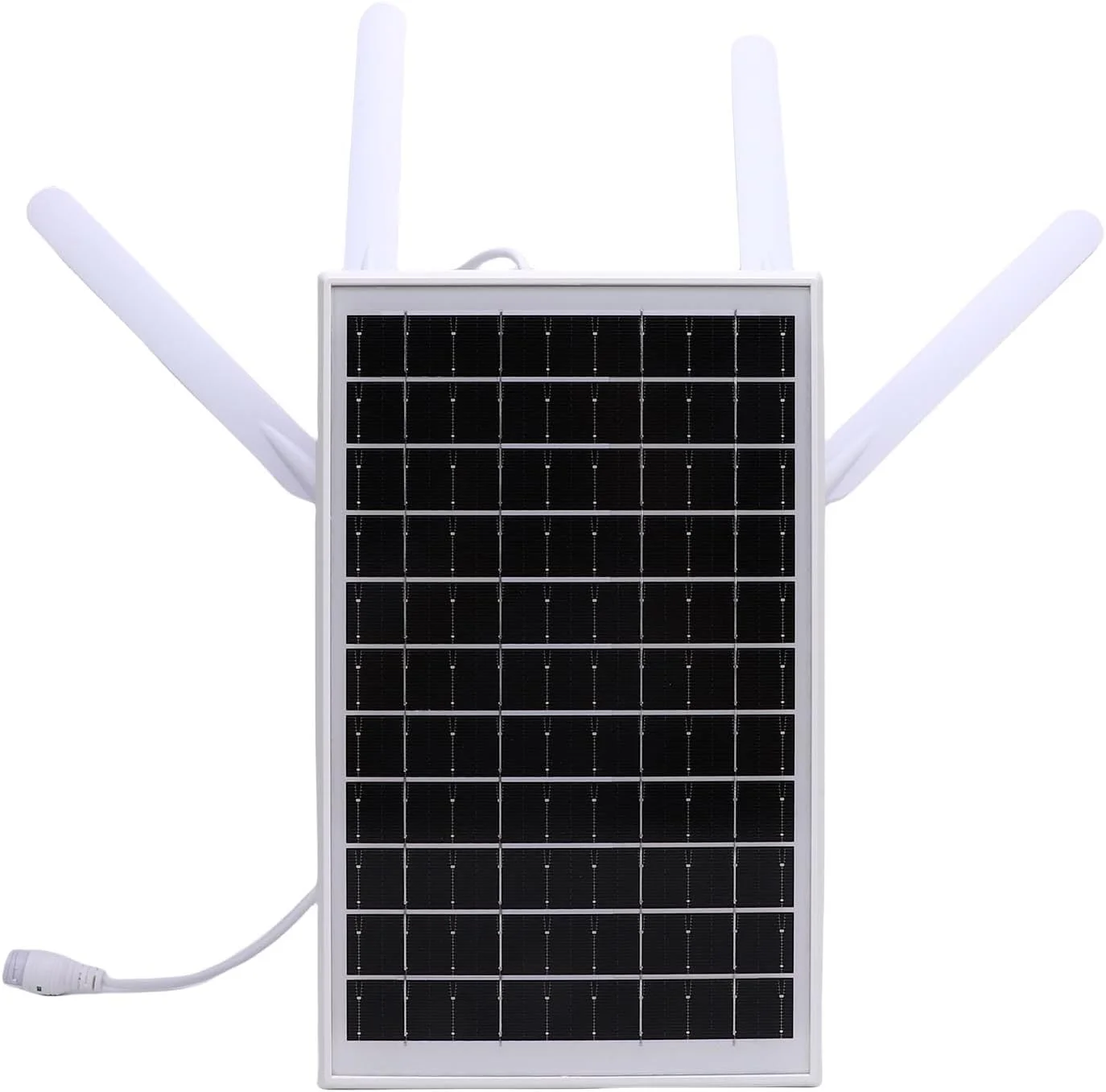 مودم روتر وای فای خورشیدی، 4G LTE با انرژی خورشیدی، 300 مگابیت بر ثانیه IP66، برای کمپینگ در فضای باز، RV، باتری 18000 میلی آمپر ساعت (آنتن سفید)