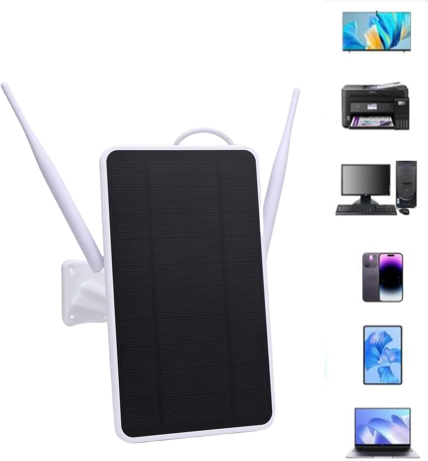 مودم روتر 4G LTE خورشیدی 6 واتی Yechiry IP66، تکرار کننده وای فای ضد آب مناسب فضای باز با باتری 12000 میلی آمپر ساعتی و اسلات سیم کارت، برای حیاط، مزرعه، کمپینگ، RV کمپینگ (نسخه ایالات متحده)